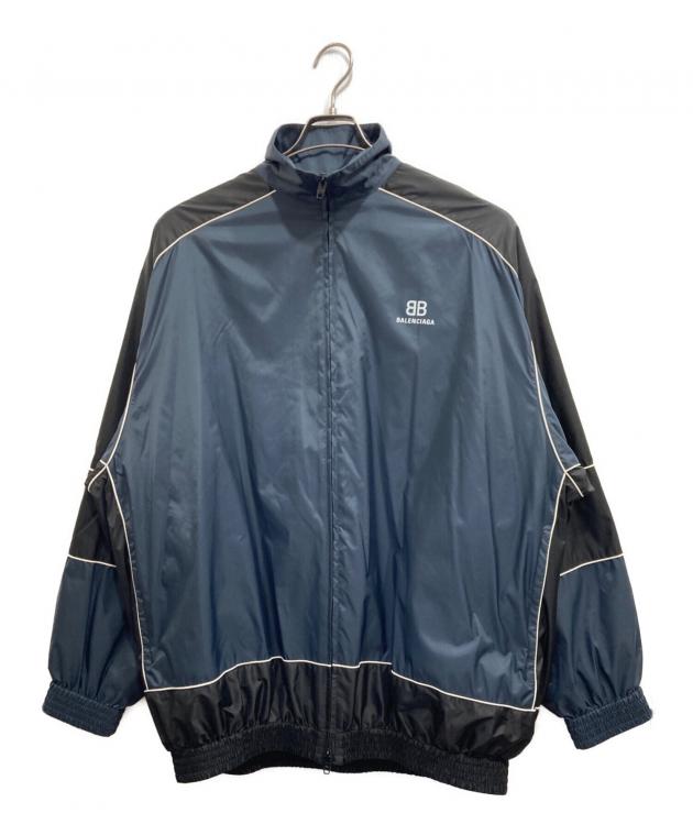 BALENCIAGA バレンシアガ トラックジャケット グレー ネイビー 中古・古着通販】BALENCIAGA (バレンシアガ) BB ZIP UP JASCKET
