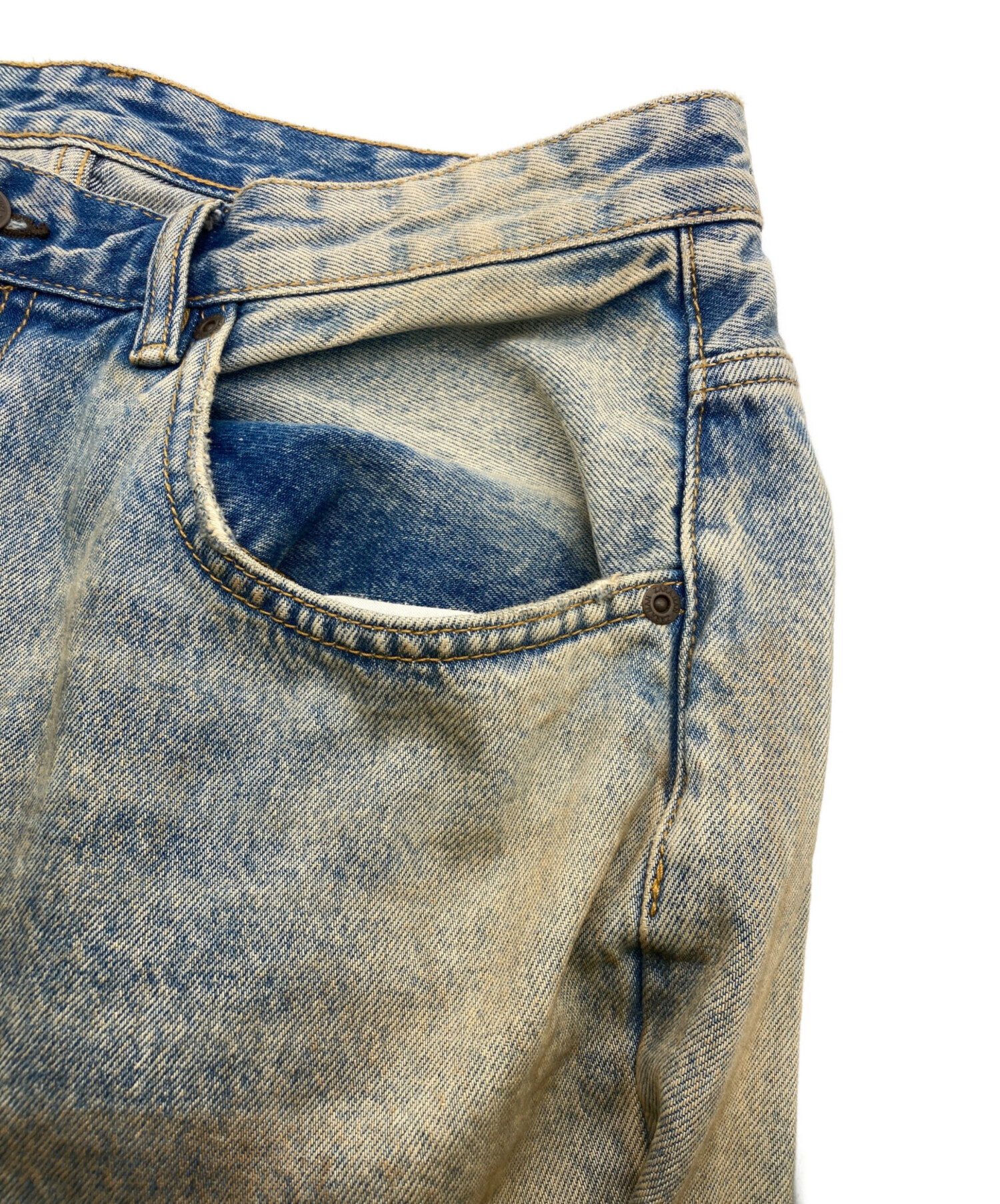 中古・古着通販】ZARA (ザラ) ダーディーバギーデニムパンツ ブルー 