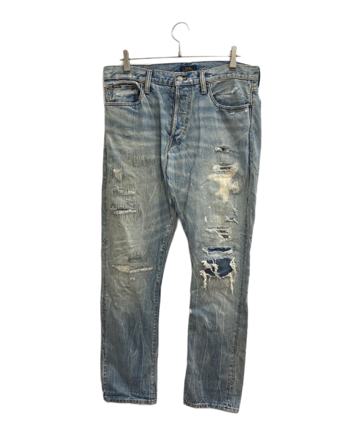 【新品タグ付き】Polo Ralph Lauren ダメージ加工デニムパンツ 中古・古着通販】POLO RALPH LAUREN (ポロ・ラルフローレン) ダメージ