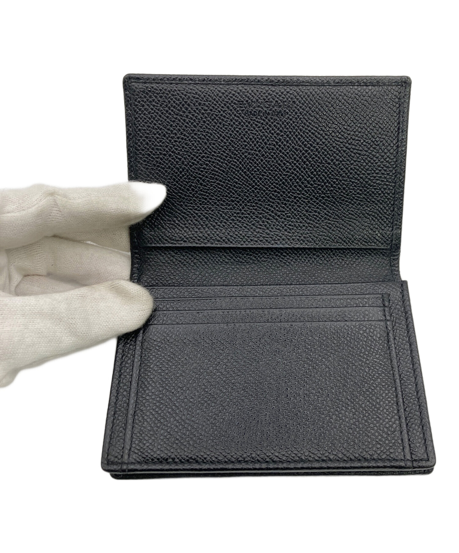 中古・古着通販】BVLGARI (ブルガリ) レザーカードケース ネイビー