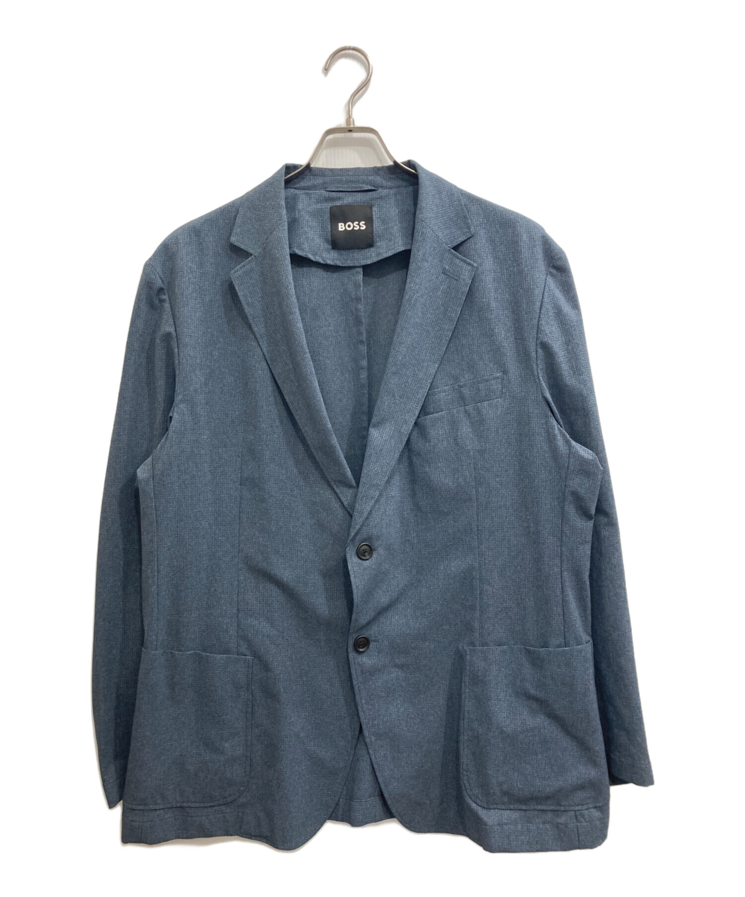 ボスBOSSネイビーシングルアンコンジャケット洗えるストレッチメリノウール 中古・古着通販】BOSS (ボス) パッカブルアンコンジャケット ネイビー