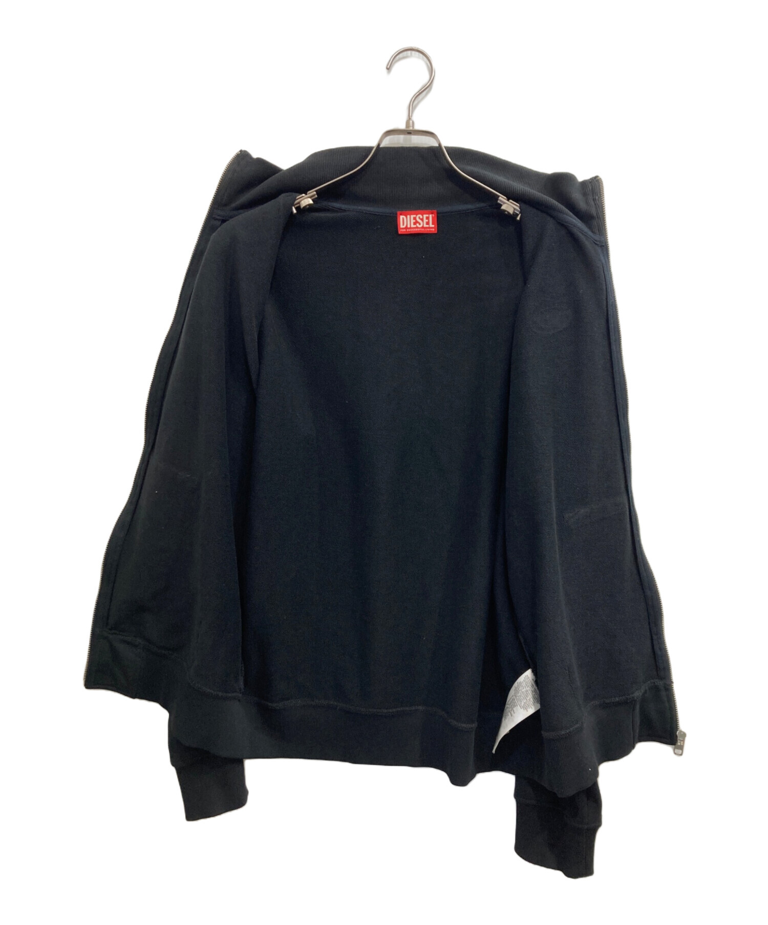 中古・古着通販】DIESEL (ディーゼル) ジップアップ パーカー ブラック