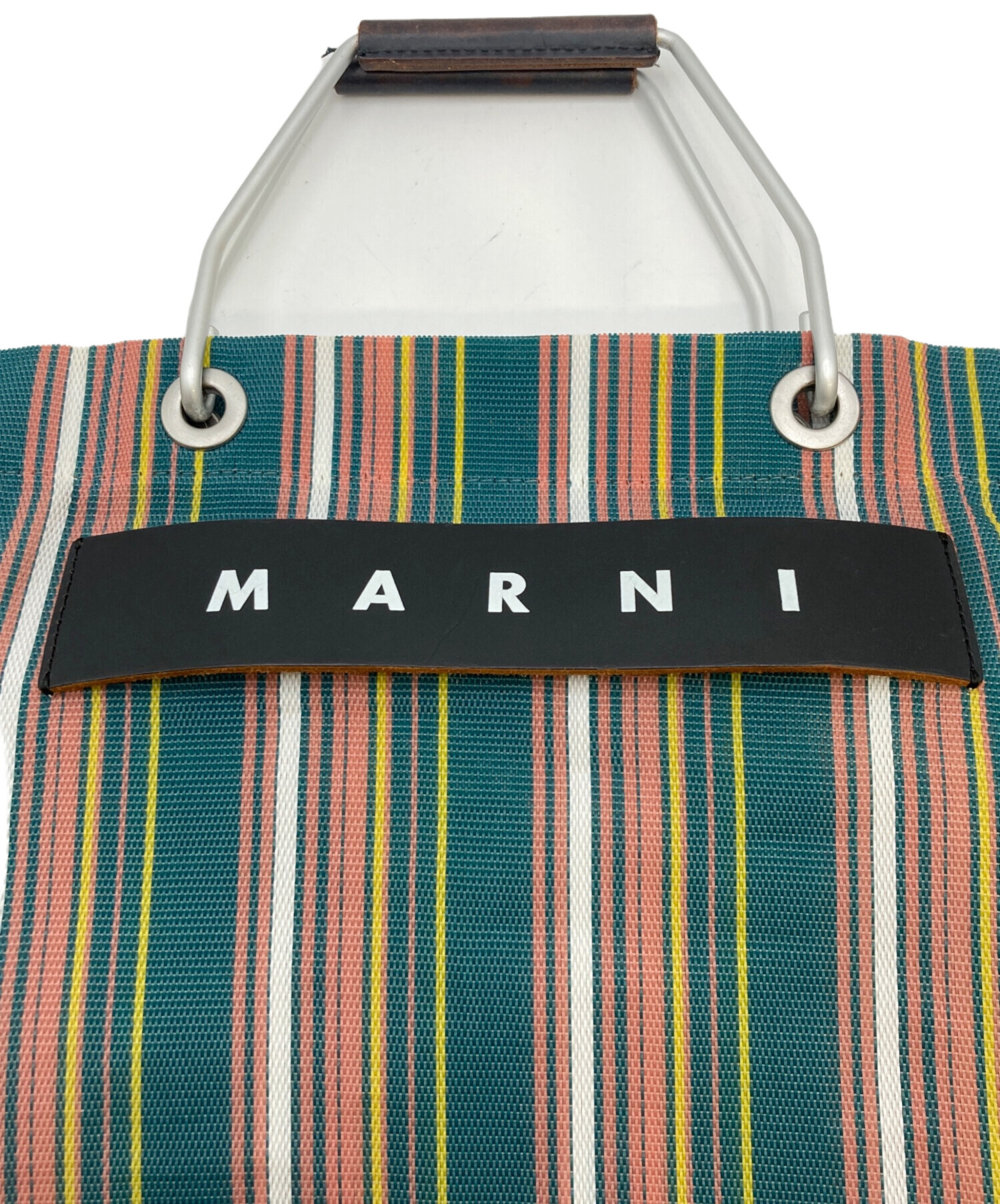 中古・古着通販】MARNI (マルニ) フラワーカフェ ストライプバッグ