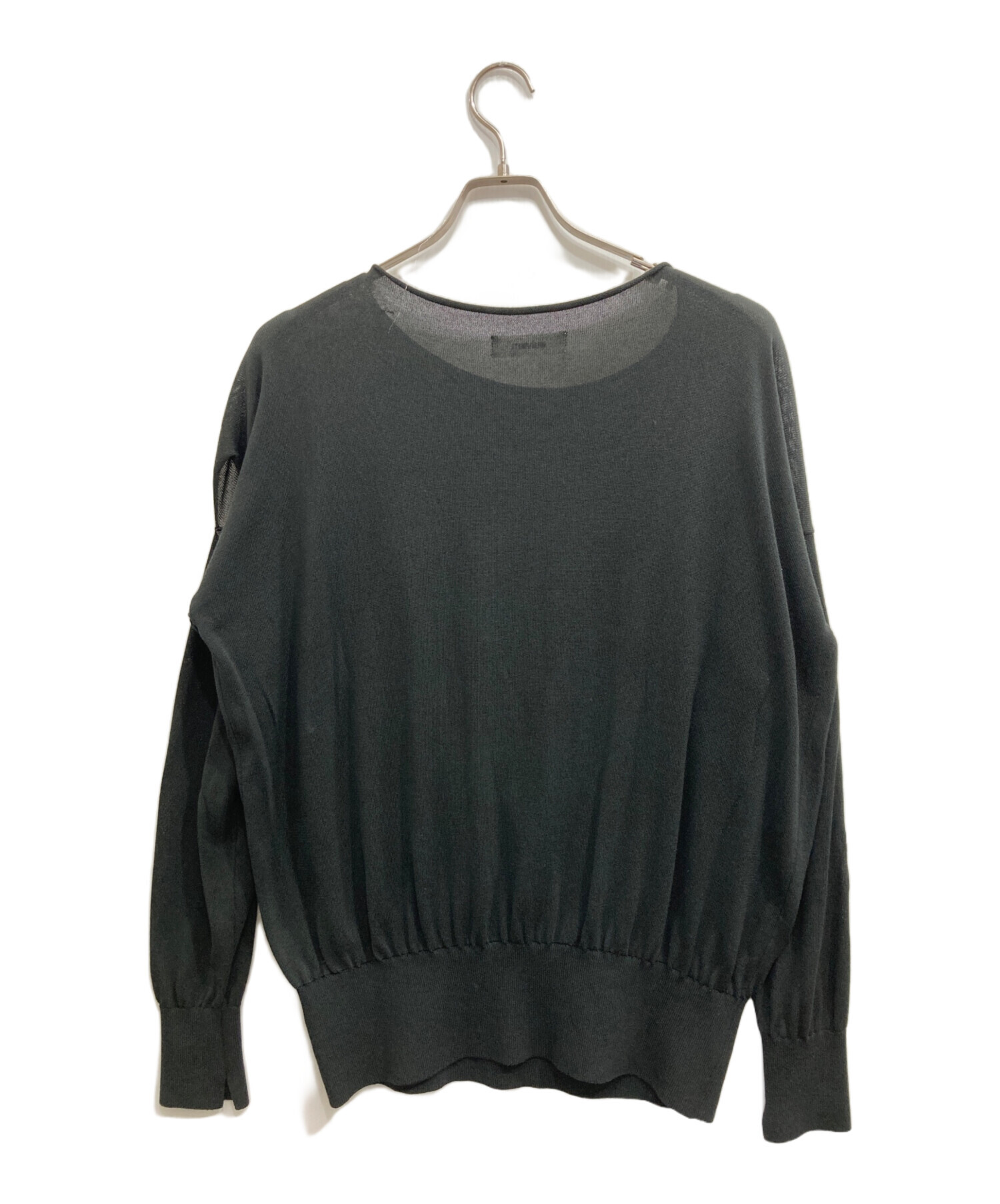 中古・古着通販】sulvam (サルバム) SEE-TROUGH OVER KNIT ブラック