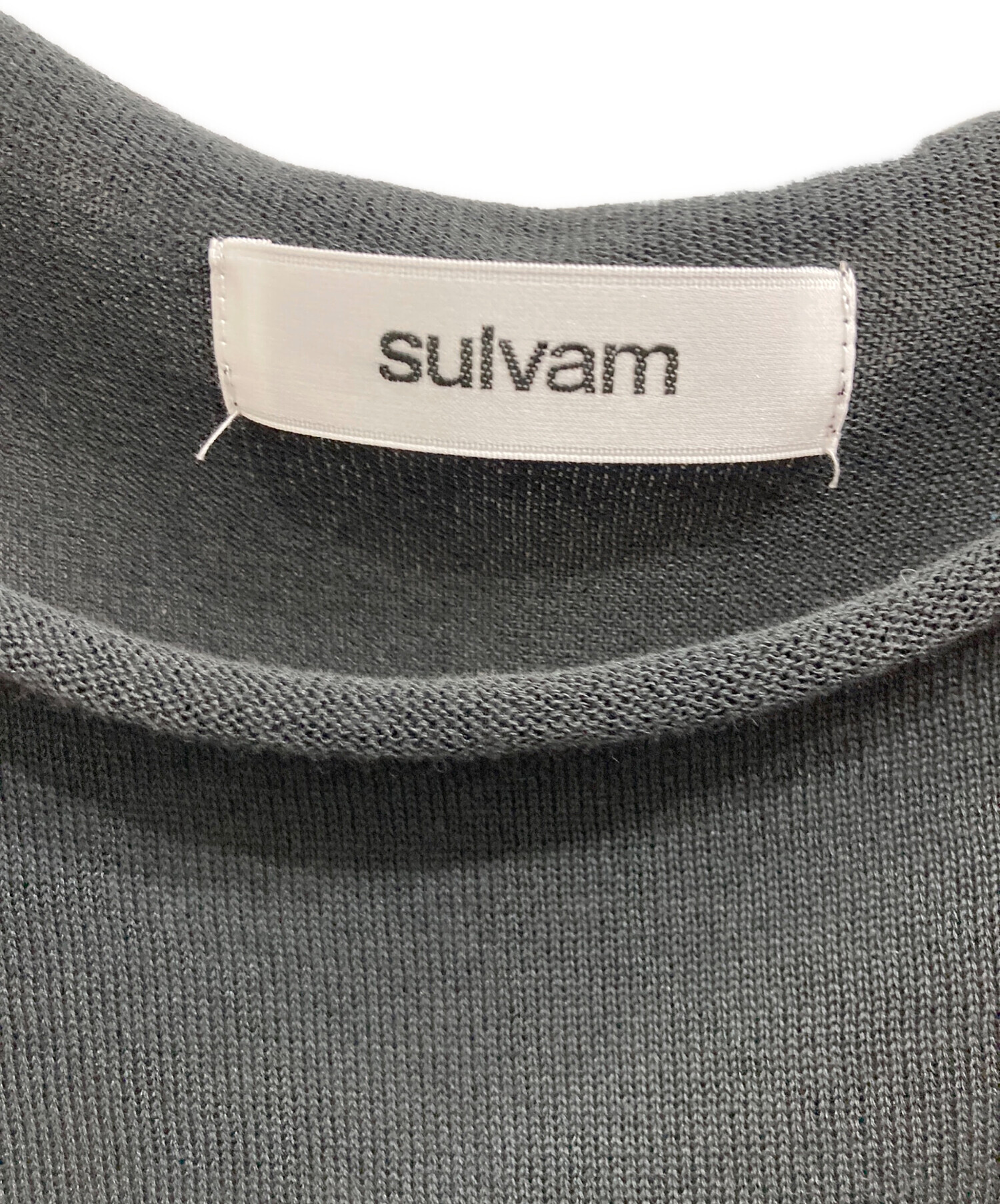 中古・古着通販】sulvam (サルバム) SEE-TROUGH OVER KNIT ブラック