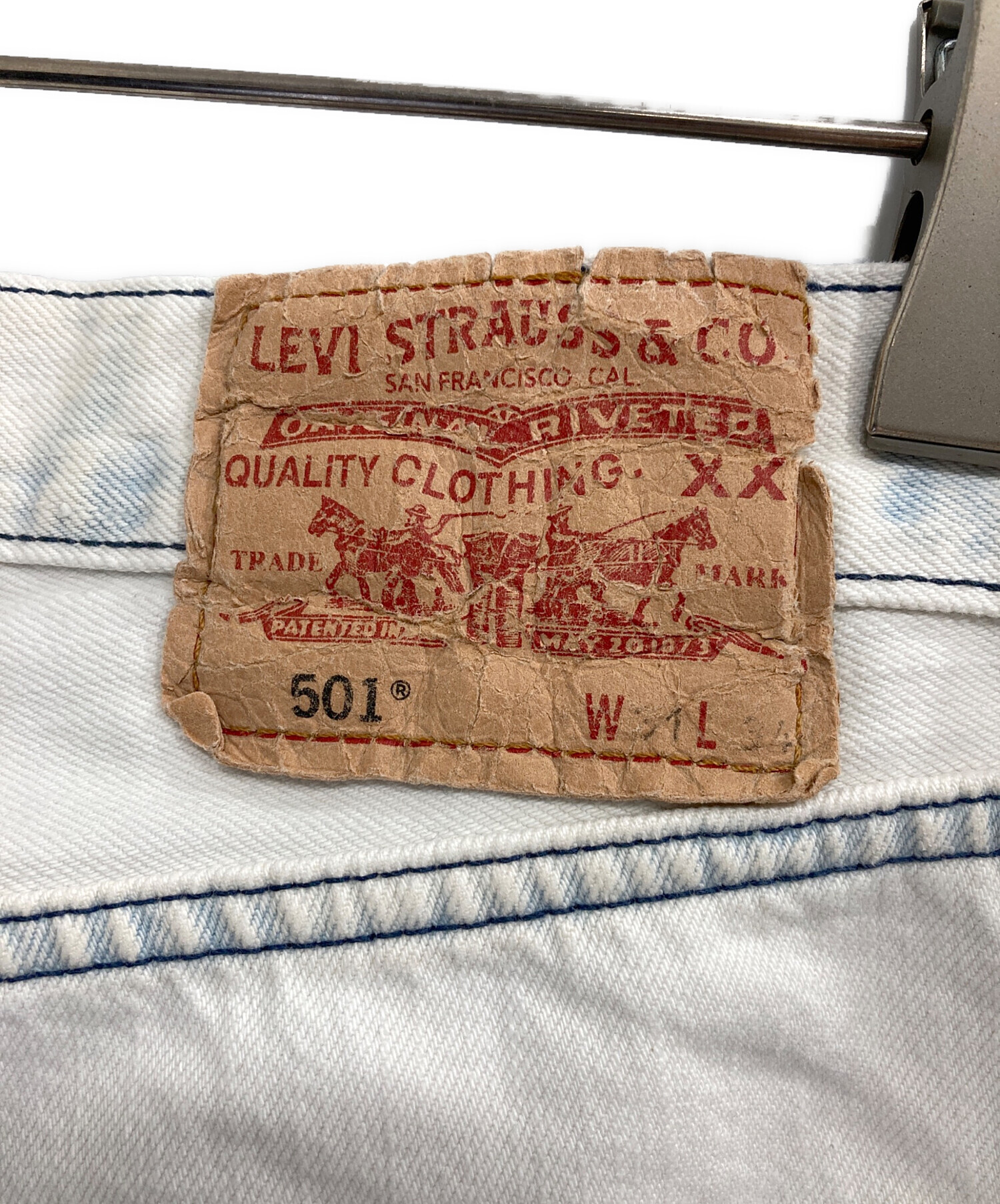 中古・古着通販】LEVI'S (リーバイス) 501デニムパンツ ホワイト