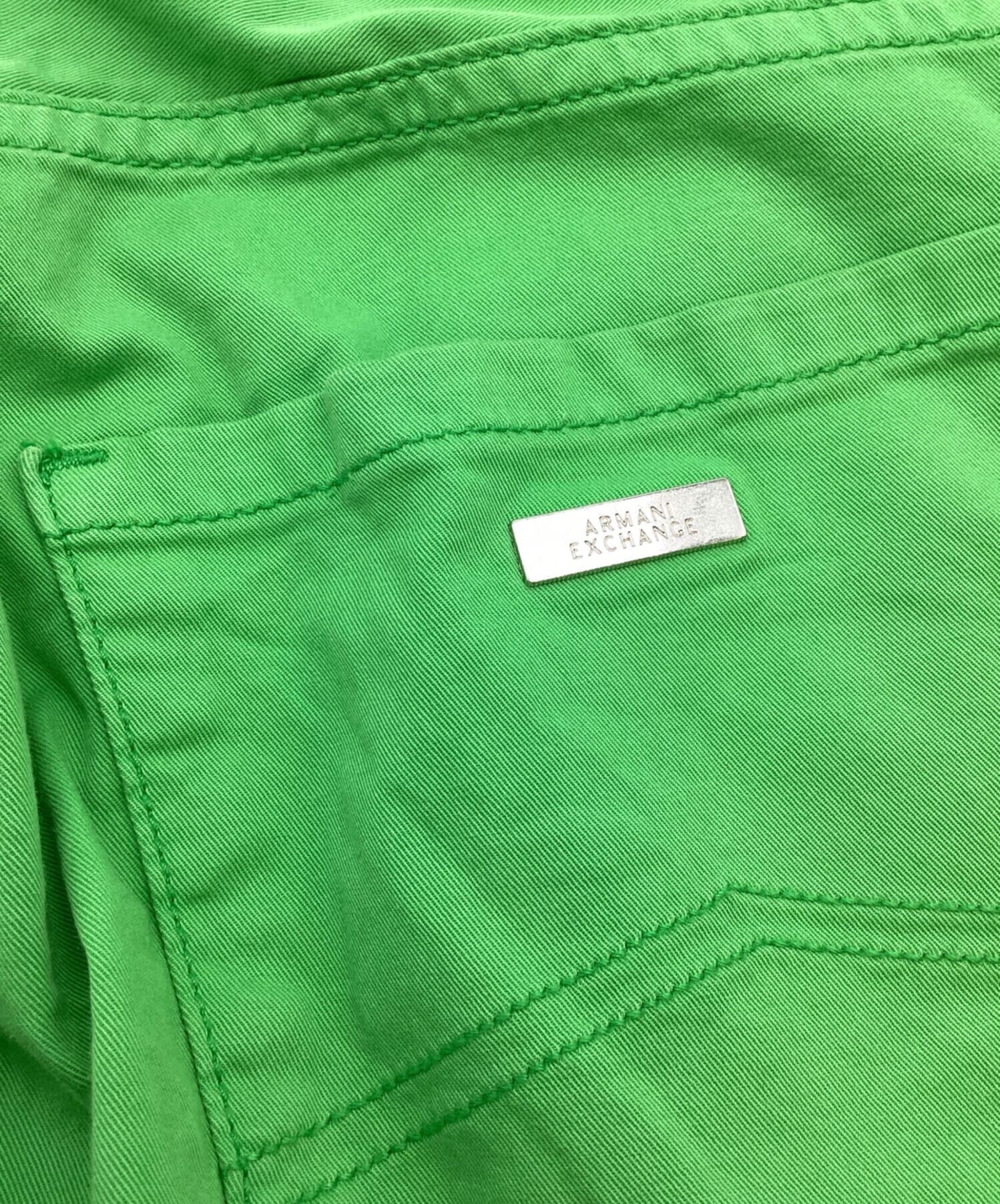 新品65%OFF アルマーニエクスチェンジ 美脚パンツ 30 グリーン 中古・古着通販】ARMANI EXCHANGE (アルマーニ エクスチェンジ) ハーフ