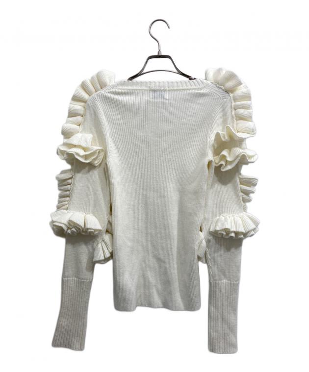 中古・古着通販】Bibiy. (ビビィ) FLORENTINA FRILL KNIT アイボリー