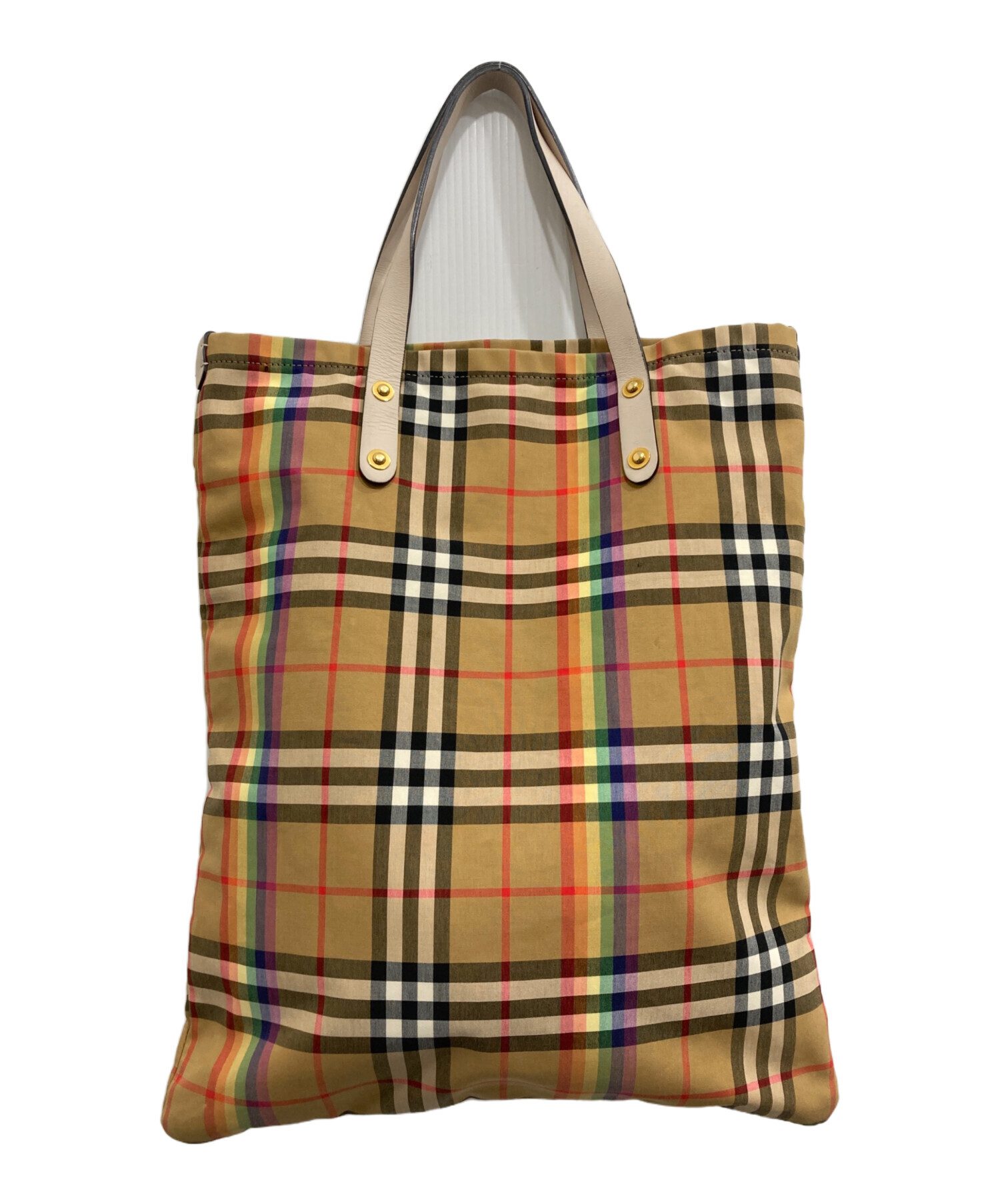 Burberry チェック柄 トートバッグ 中古・古着通販】BURBERRY LONDON (バーバリーロンドン) レインボー