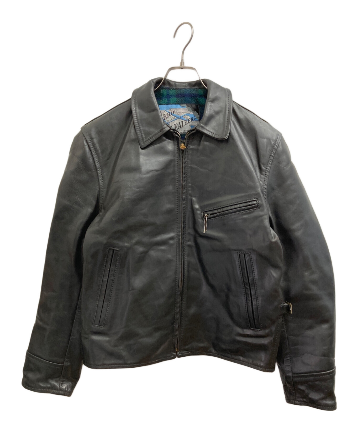 AERO LEATHER CO. 本革シングルライダースジャケット 34 中古・古着通販】Aero LEATHER (エアロレザー) シングルライダース
