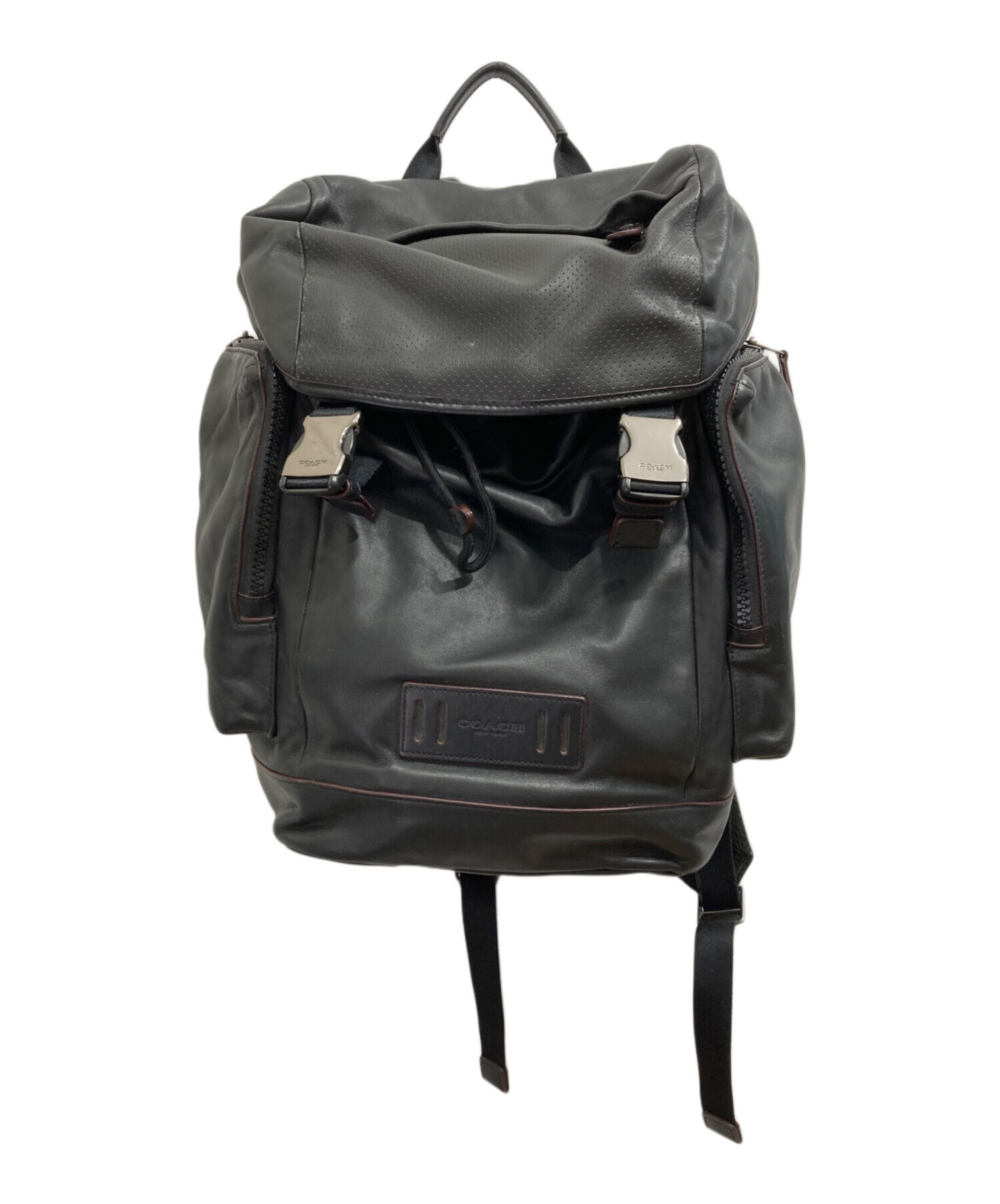 中古・古着通販】COACH (コーチ) レザーリュック ブラック｜ブランド