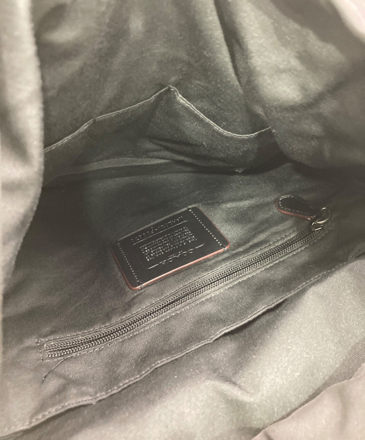 中古・古着通販】COACH (コーチ) レザーリュック ブラック｜ブランド