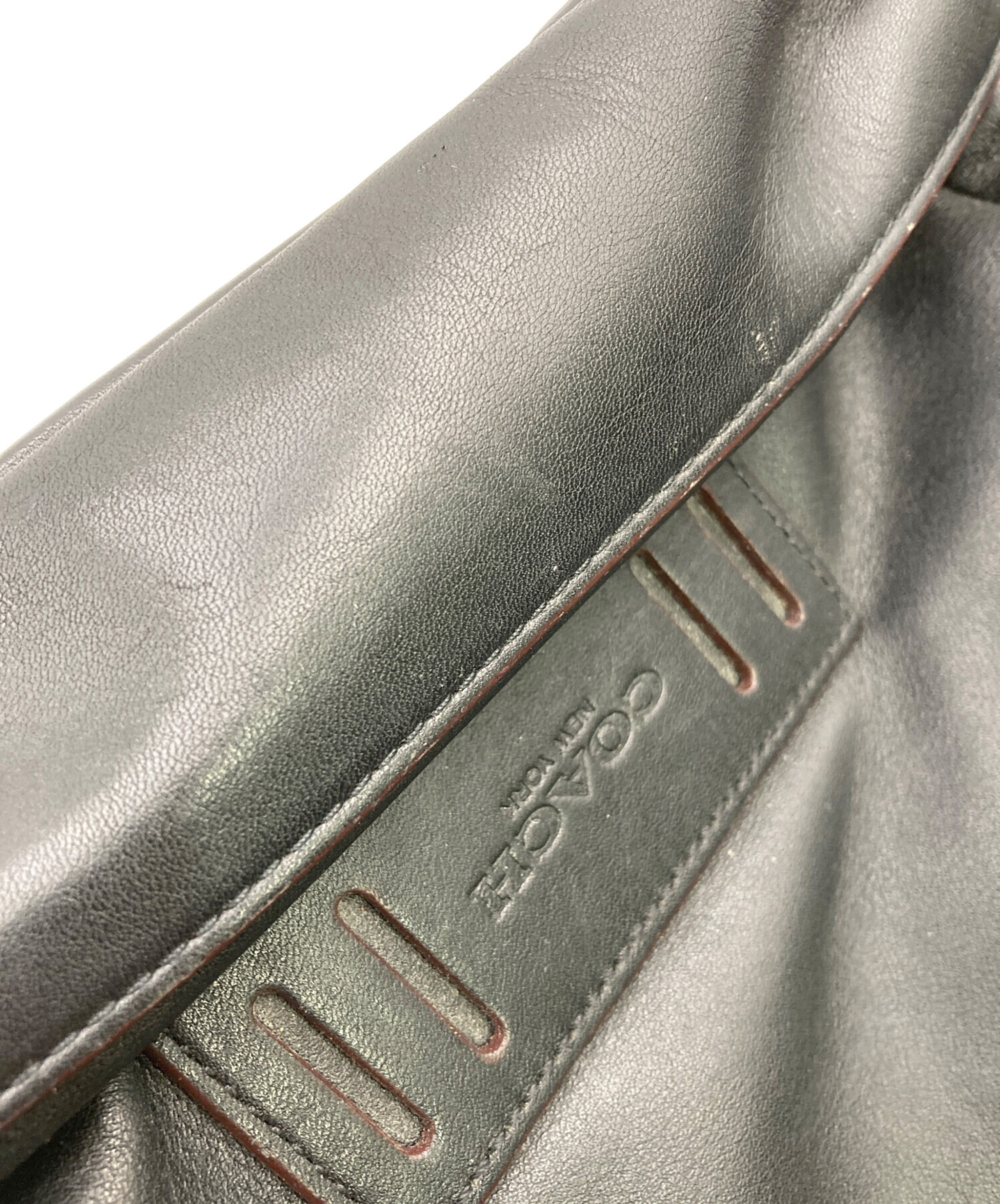 中古・古着通販】COACH (コーチ) レザーリュック ブラック｜ブランド