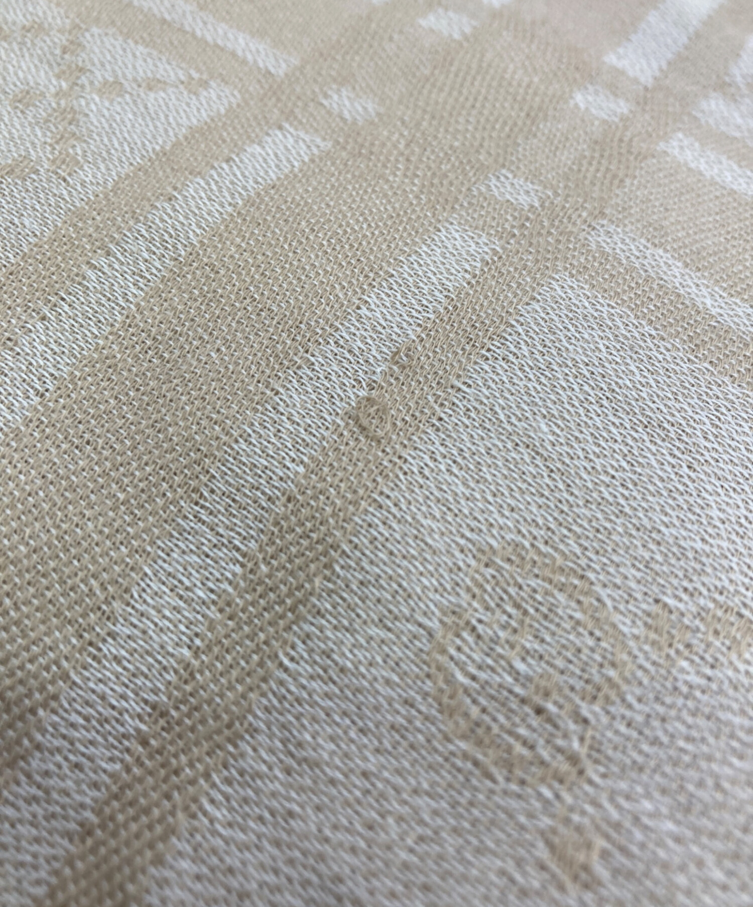 中古・古着通販】GUCCI (グッチ) コットンGG大判ストール ベージュ