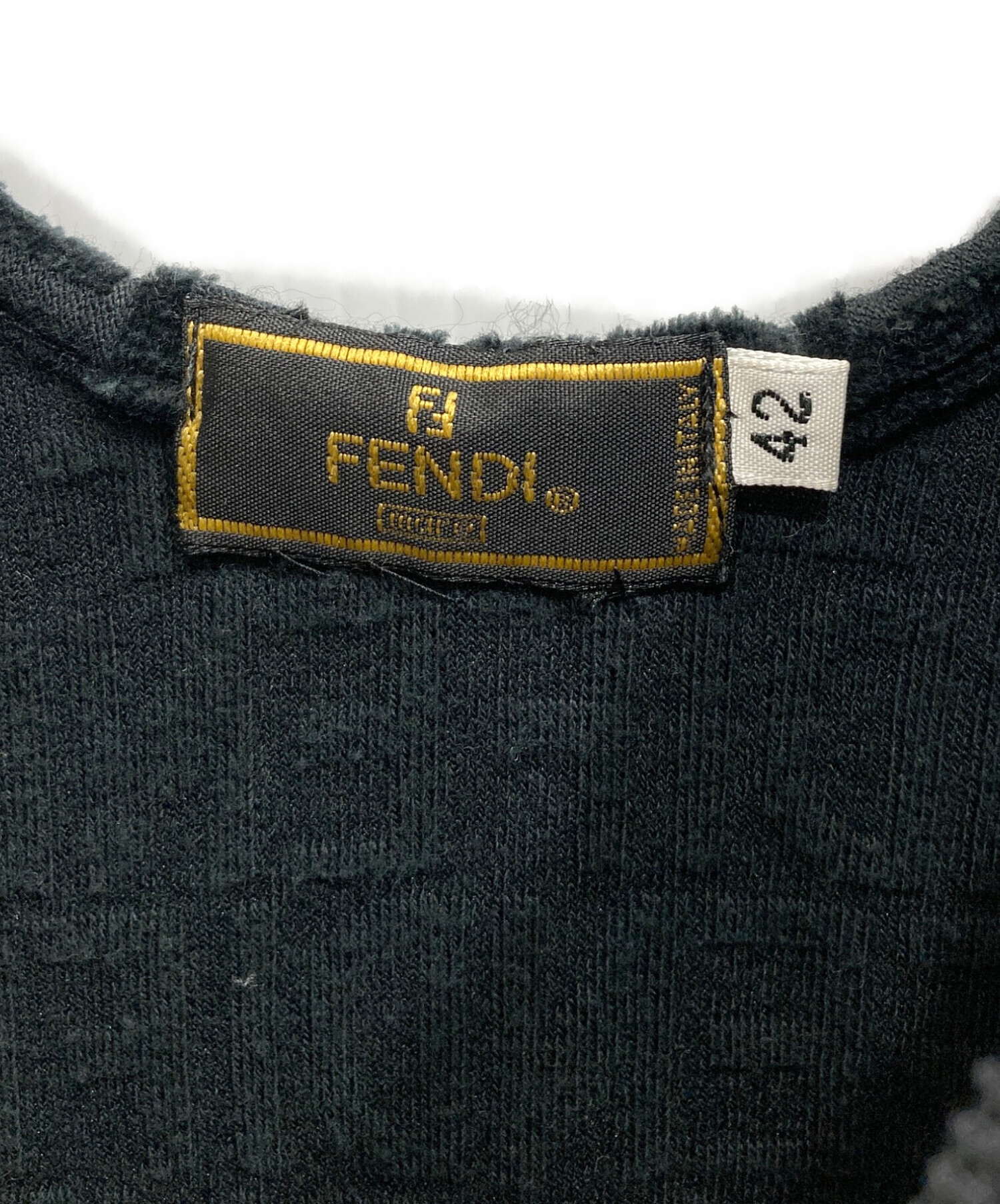 中古・古着通販】FENDI (フェンディ) ベロアジャガードキャミソール