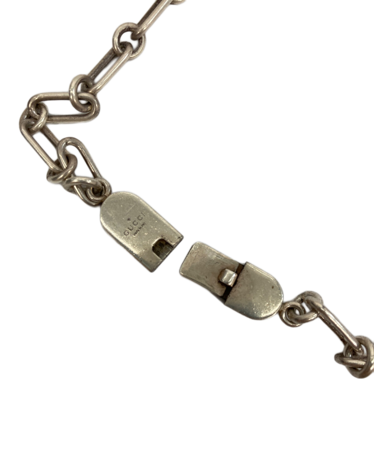 グッチ　オーバル　リンク　チェーン　ネックレス シルバー　925 約55cm 中古・古着通販】GUCCI (グッチ) オーバルリンクチェーンネックレス