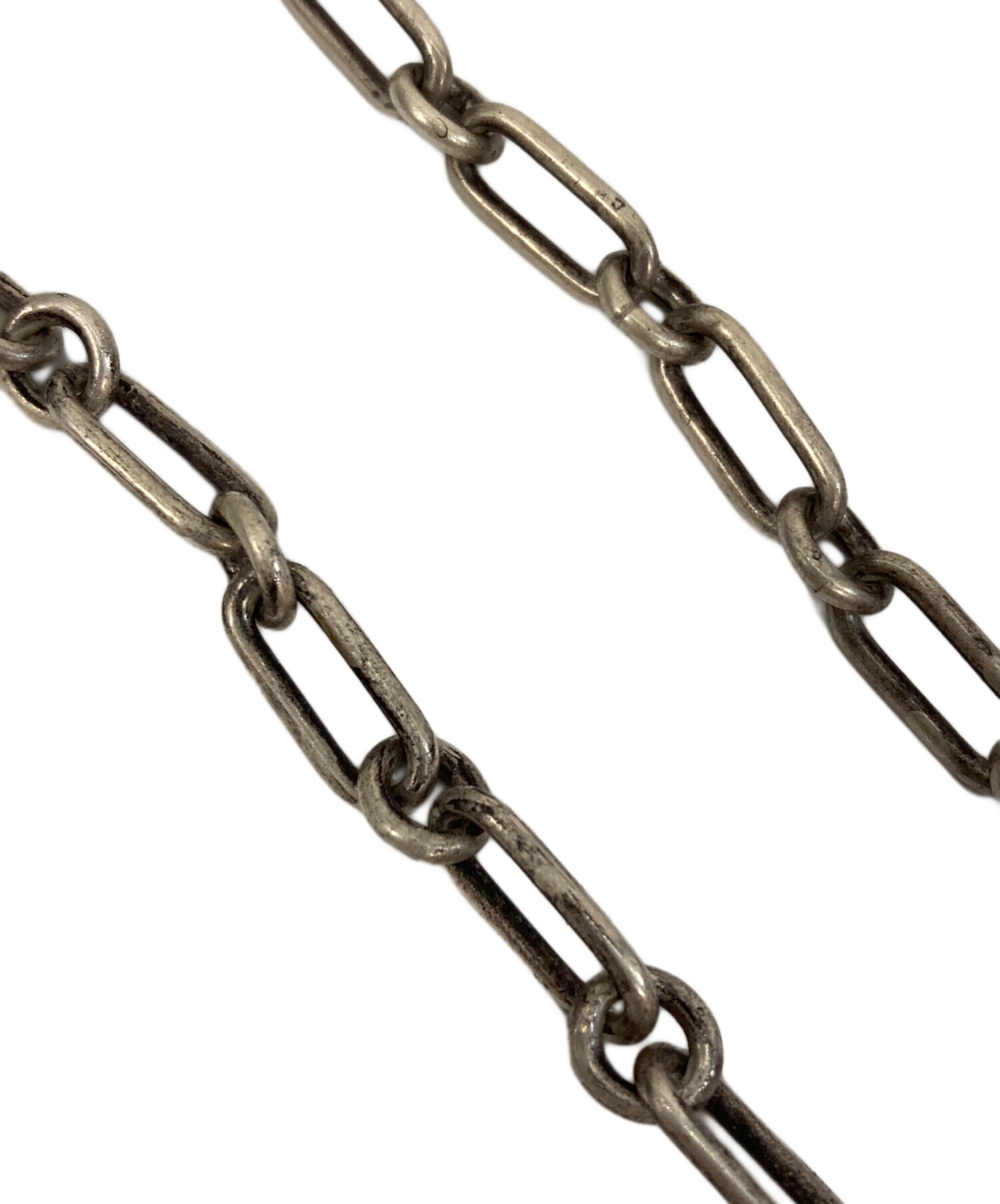 グッチ　オーバル　リンク　チェーン　ネックレス シルバー　925 約55cm 中古・古着通販】GUCCI (グッチ) オーバルリンクチェーンネックレス