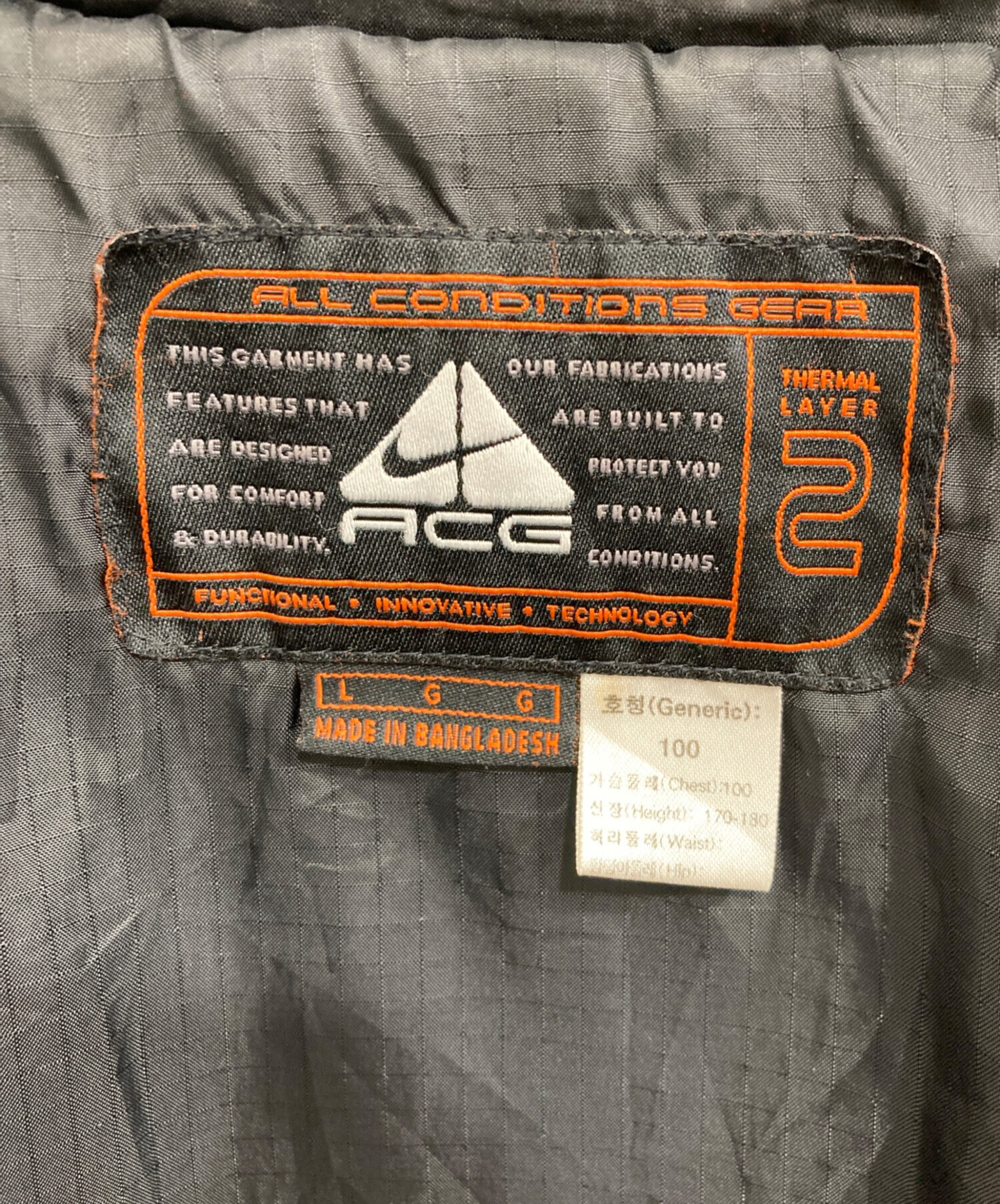 中古・古着通販】NIKE ACG (ナイキエーシージー) プリマロフト中綿