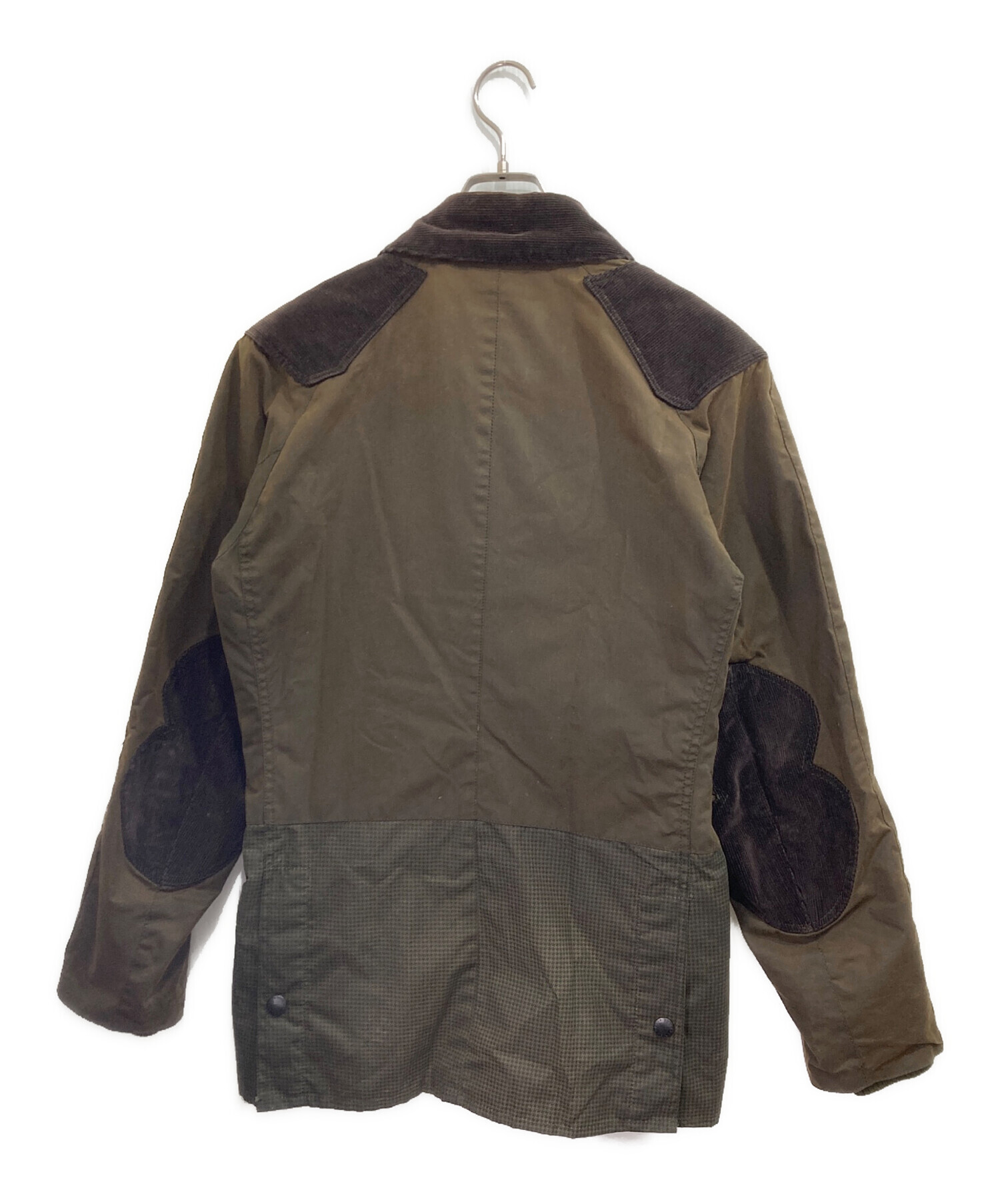 Barbour バブアー ワークシャツジャケット カバーオール 古着 中古・古着通販】Barbour (バブアー) エルボーパッチ付切替オイルド
