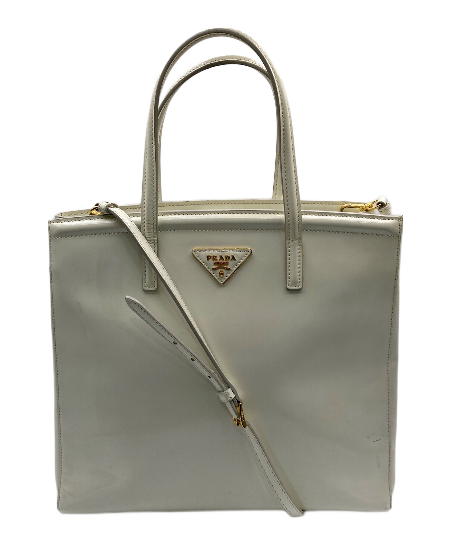 中古・古着通販】PRADA (プラダ) 2WAYハンドバッグ ホワイト｜ブランド