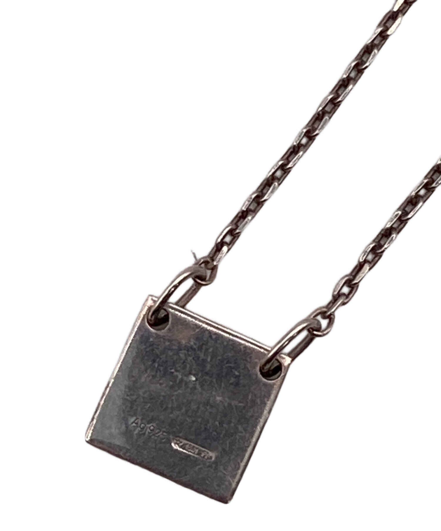 中古・古着通販】GUCCI (グッチ) スクエアプレートネックレス