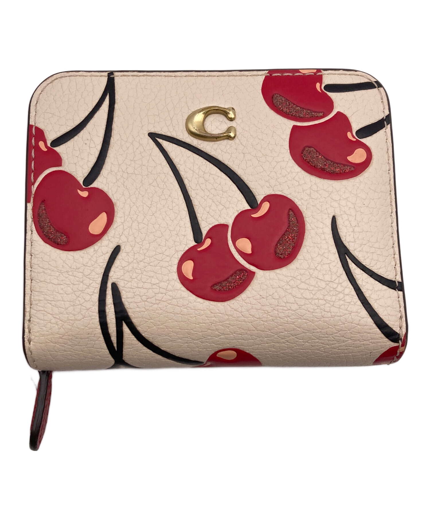 【未使用】COACHコーチ　ビルフォールド ウォレット・チェリー プリント折財布 中古・古着通販】COACH (コーチ) ビルフォールド・ウォレット