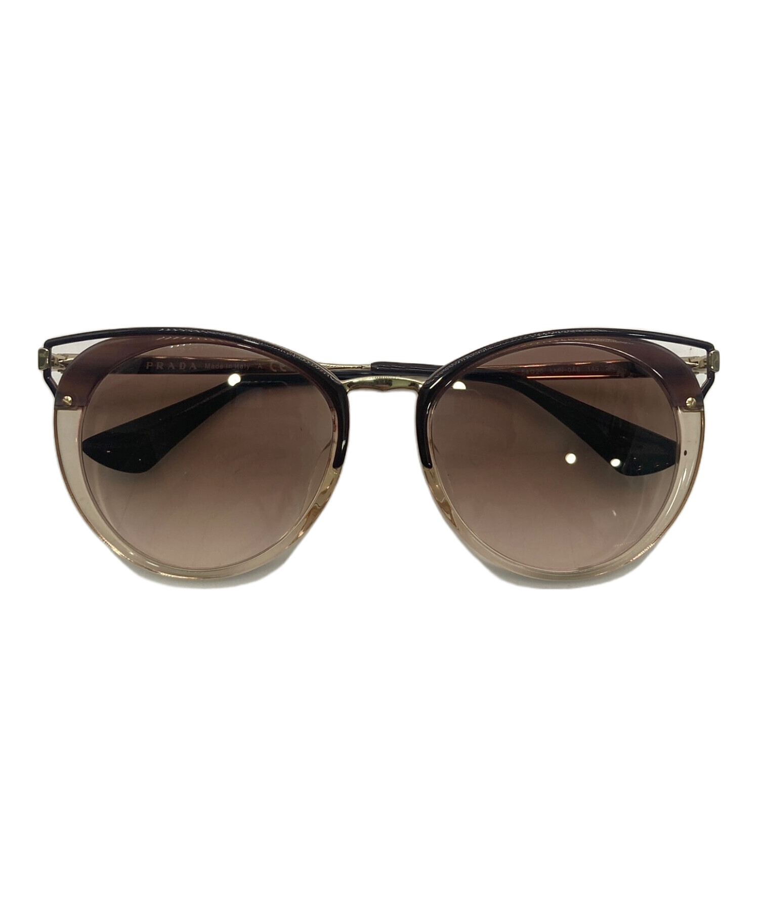 【こちらはほそです】PRADA デザインサングラス中古美品ブラウン系 中古・古着通販】PRADA (プラダ) サングラス ブラウン サイズ:54□20