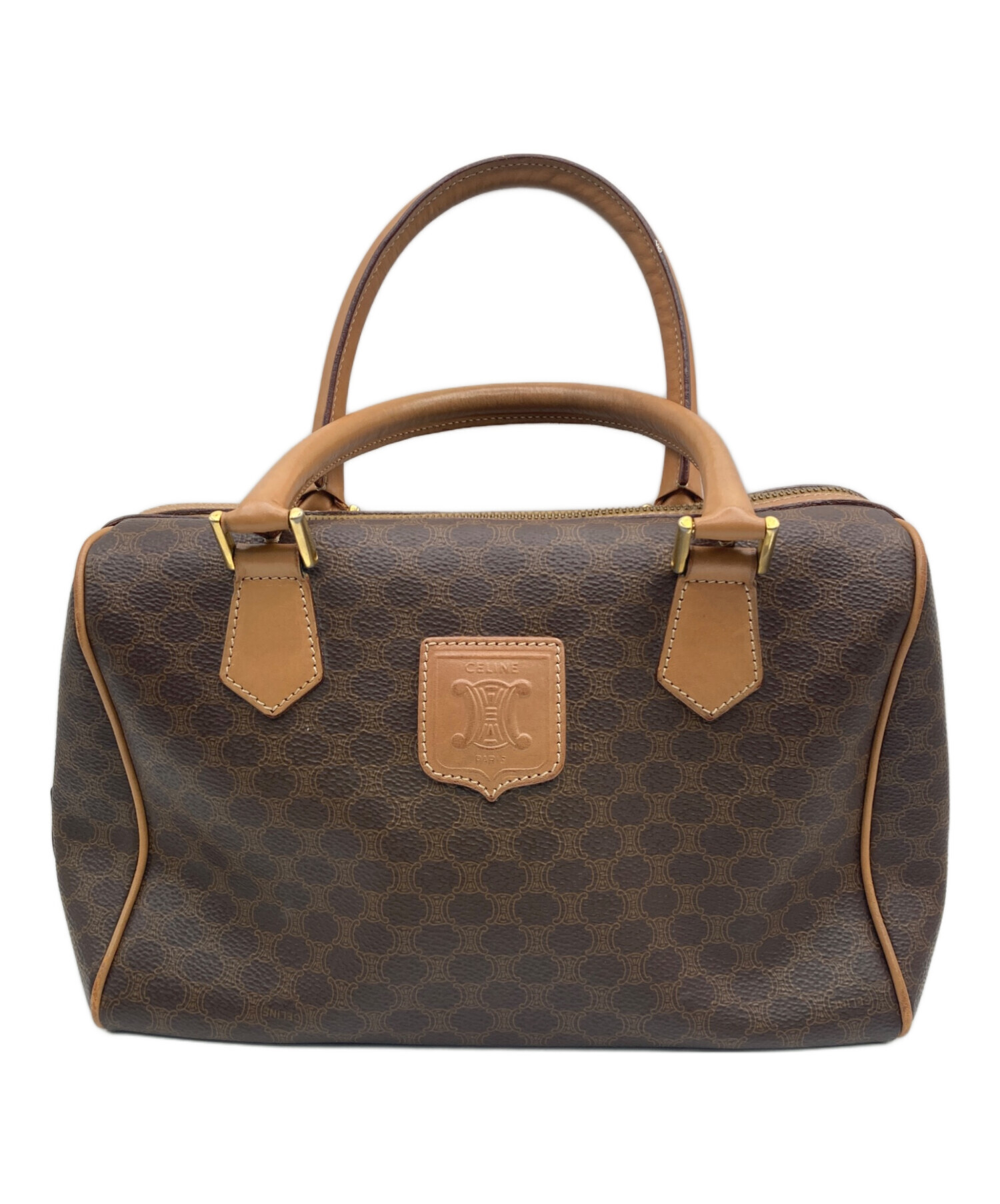 週末セールCELINE マカダム柄 ボストンバッグ ミニボストンバッグ　セリーヌ 中古・古着通販】CELINE (セリーヌ) マカダム柄ミニボストンバッグ