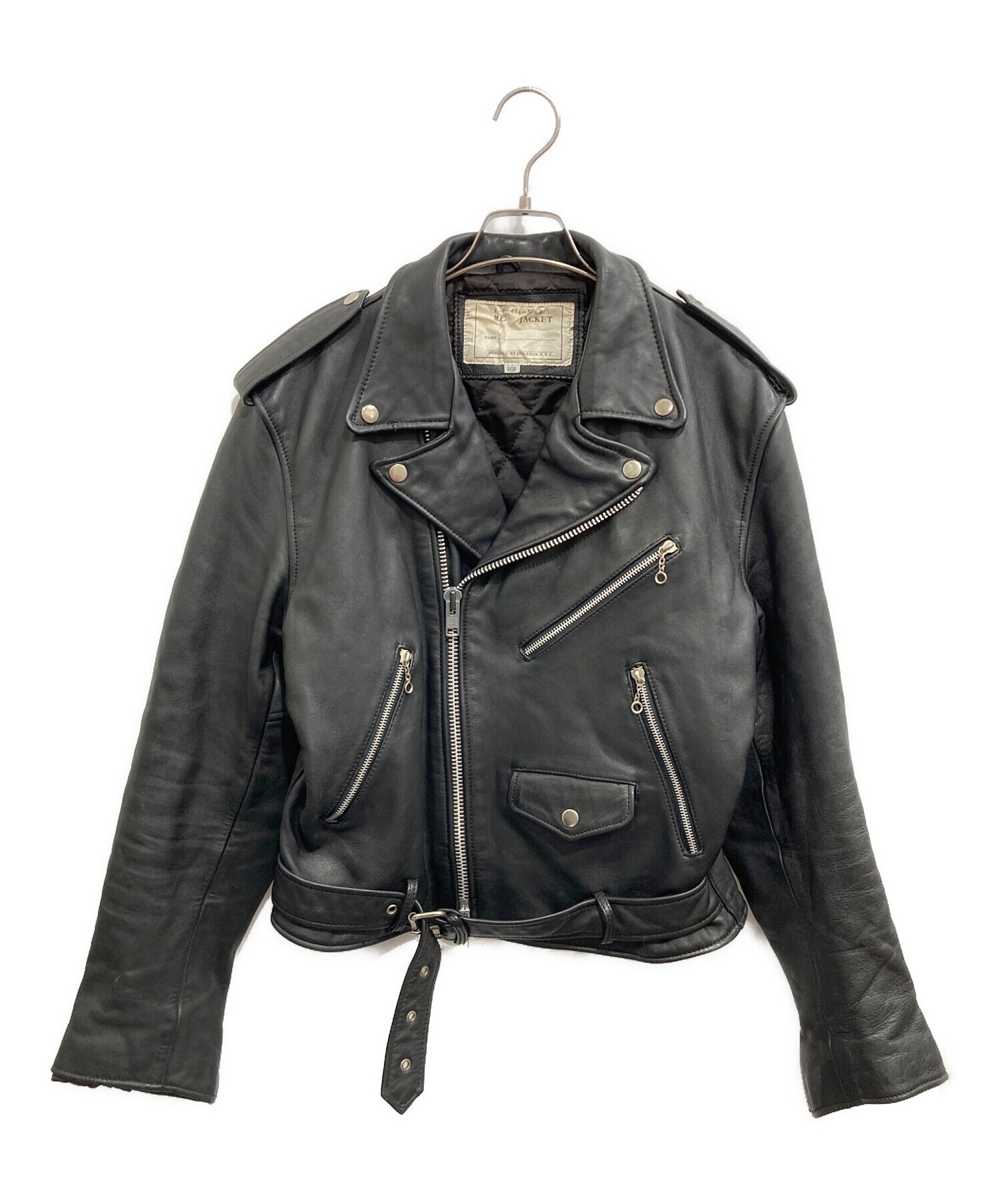 HOUSTON ヒューストン ダブル ライダース サイズ40R 中古・古着通販】HOUSTON (ヒューストン) レザーダブルライダース