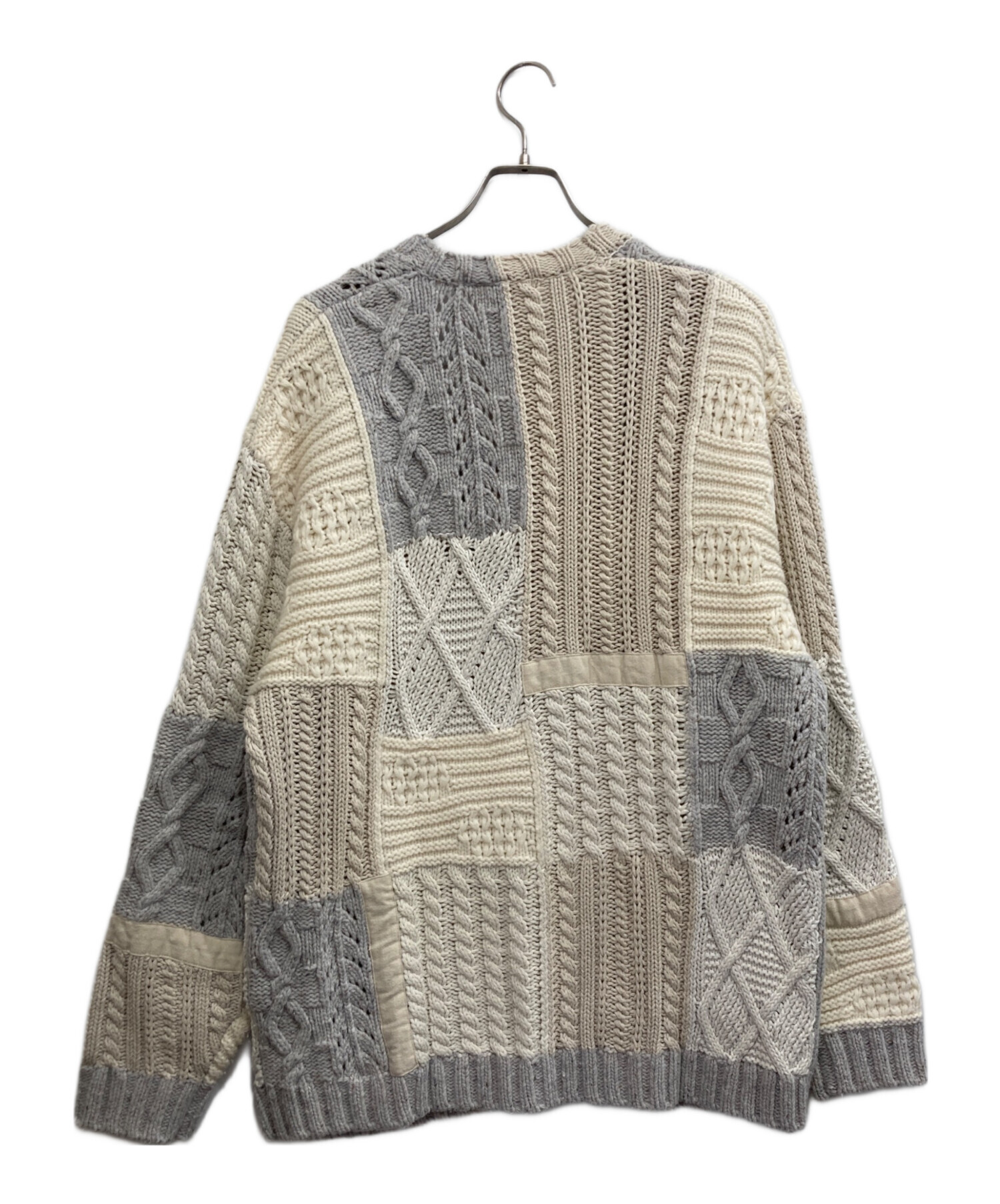 トップス Supreme Patchwork Cable Knit Cardigan L 中古・古着通販】SUPREME (シュプリーム) Patchwork Cable Knit