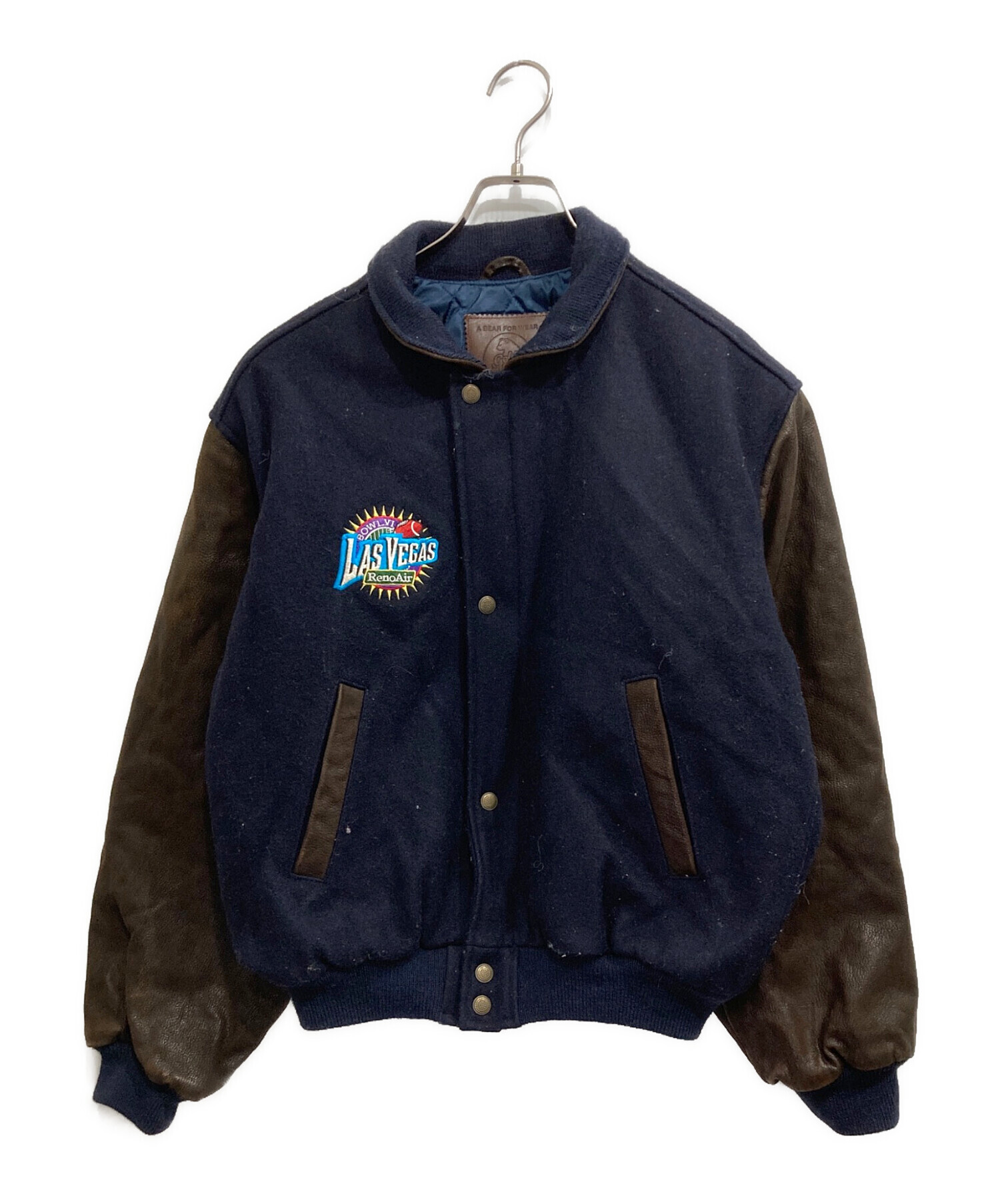 ぎんくん様USA古着 リバーシブルジャケット コーデュロイ ベージュ 紺 中古・古着通販】Golden Bear (ゴールデンベア) ウールレザー