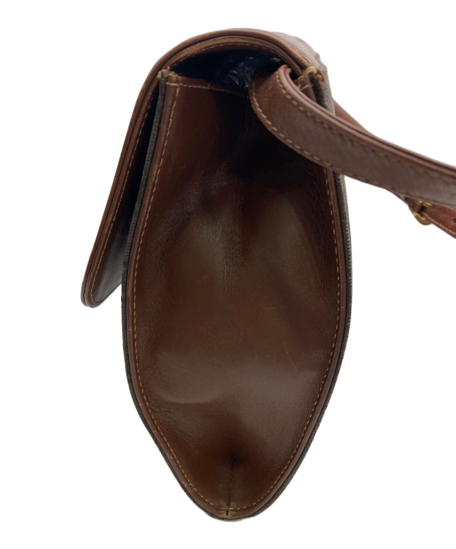 中古・古着通販】GUCCI (グッチ) キャンパスレザーショルダーバッグ
