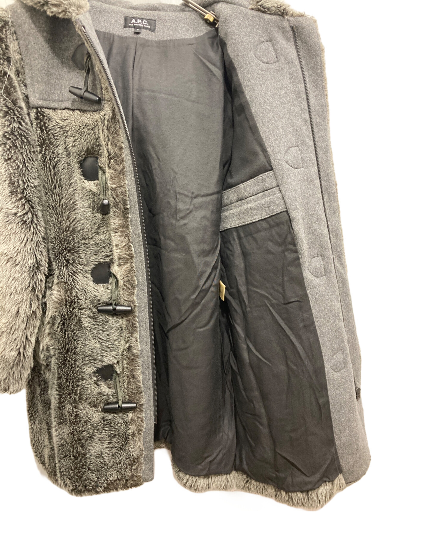 中古・古着通販】A.P.C. (アーペーセー) フェイクファーダッフルコート