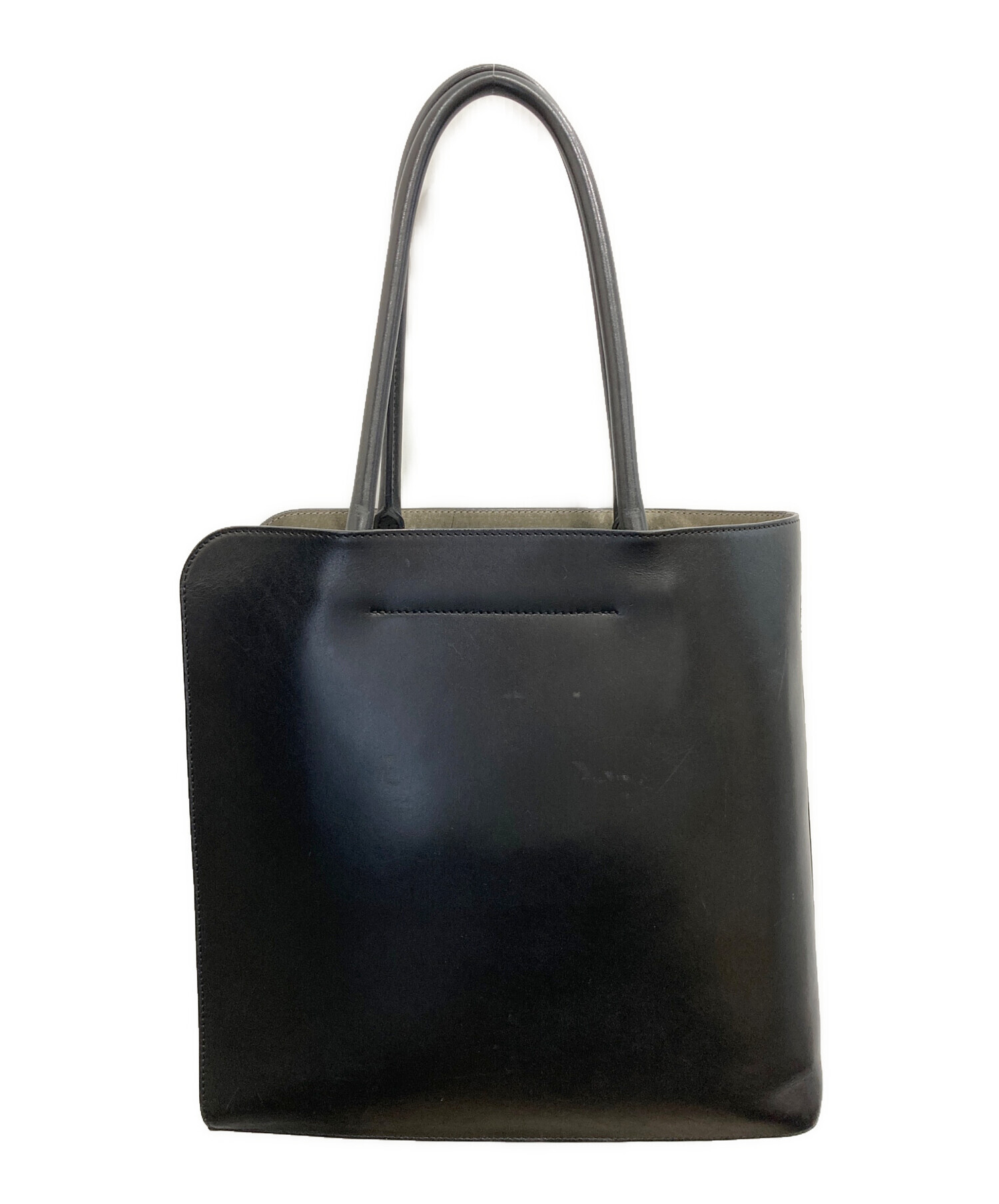 中古・古着通販】土屋鞄 (ツチヤカバン) ブラックヌメレザートート