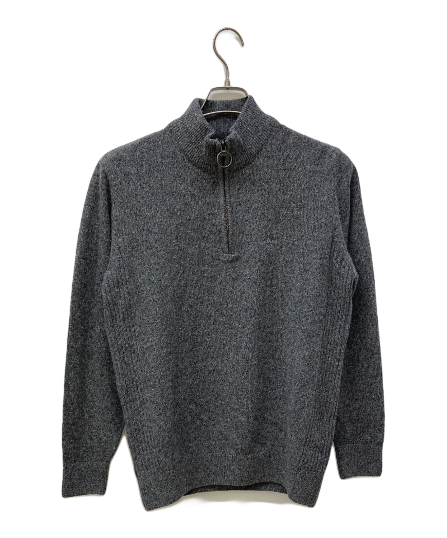 中古・古着通販】Barbour (バブアー) ハーフジップニット グレー 