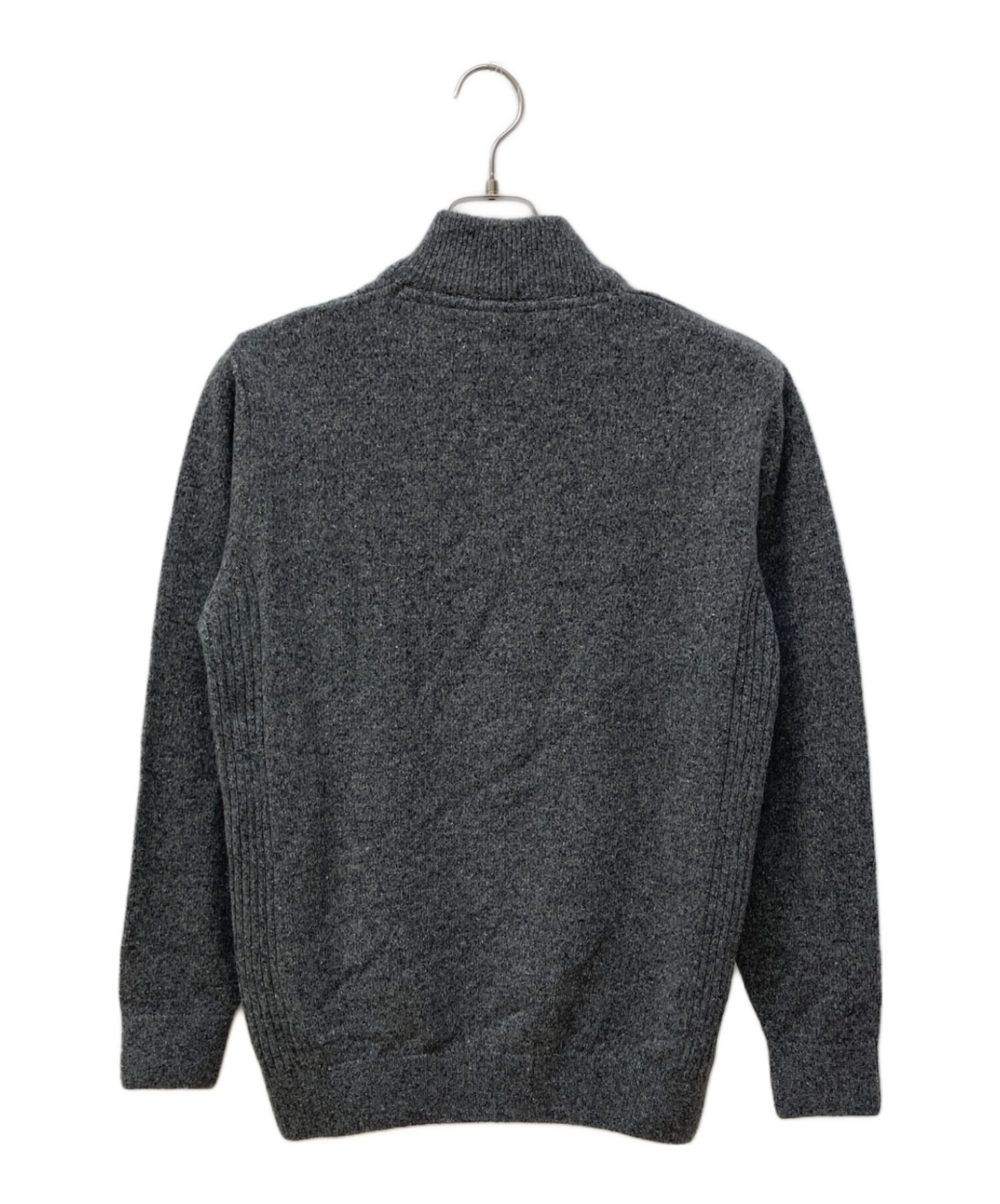中古・古着通販】Barbour (バブアー) ハーフジップニット グレー 