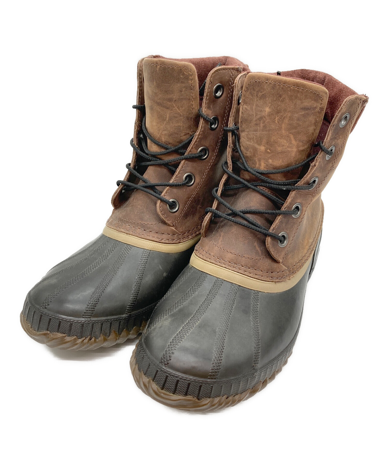 中古・古着通販】SOREL (ソレル) ダックレザー ラバーブーツ ブラウン