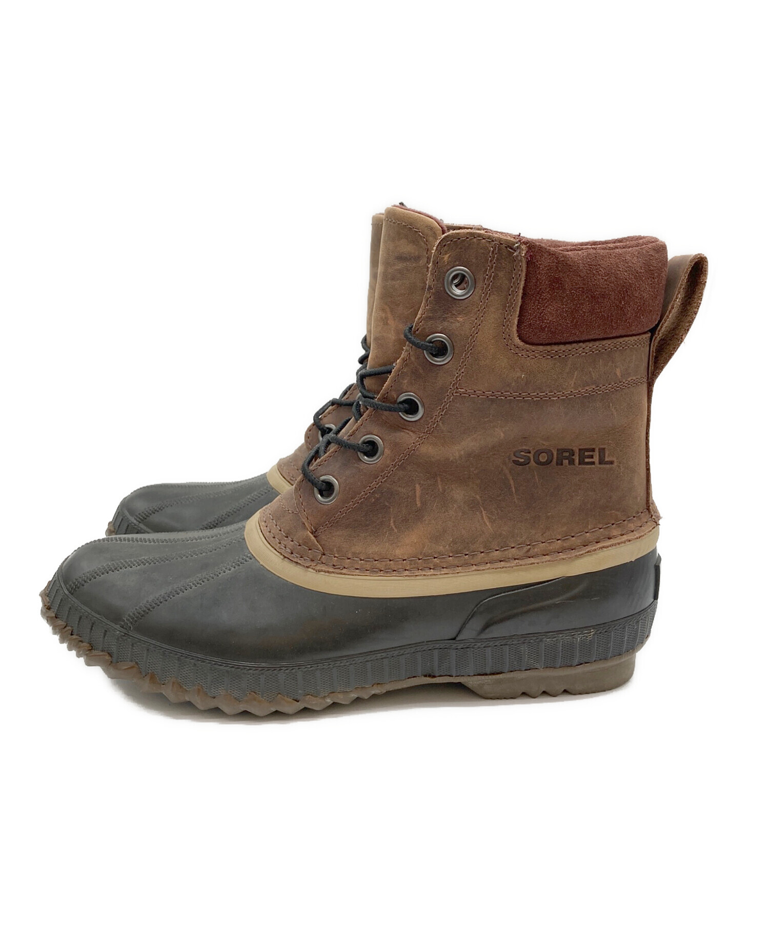中古・古着通販】SOREL (ソレル) ダックレザー ラバーブーツ ブラウン