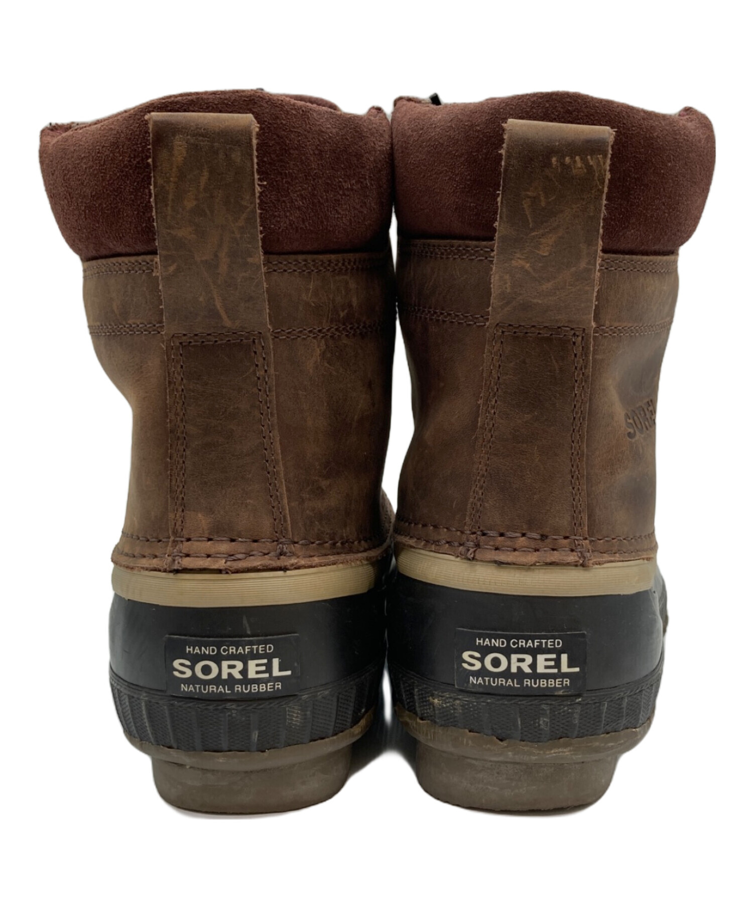 中古・古着通販】SOREL (ソレル) ダックレザー ラバーブーツ ブラウン
