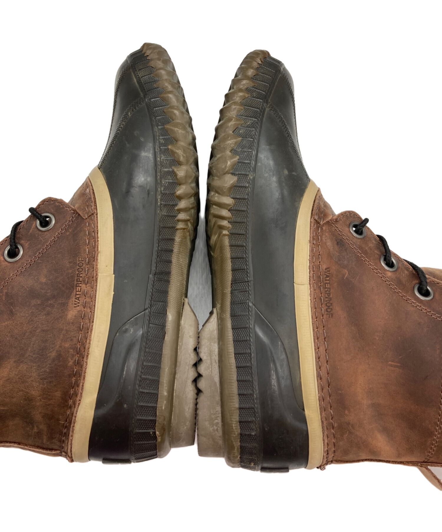 中古・古着通販】SOREL (ソレル) ダックレザー ラバーブーツ ブラウン