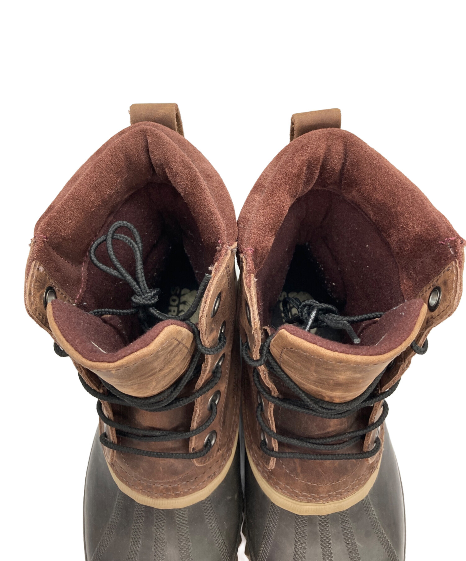 中古・古着通販】SOREL (ソレル) ダックレザー ラバーブーツ ブラウン