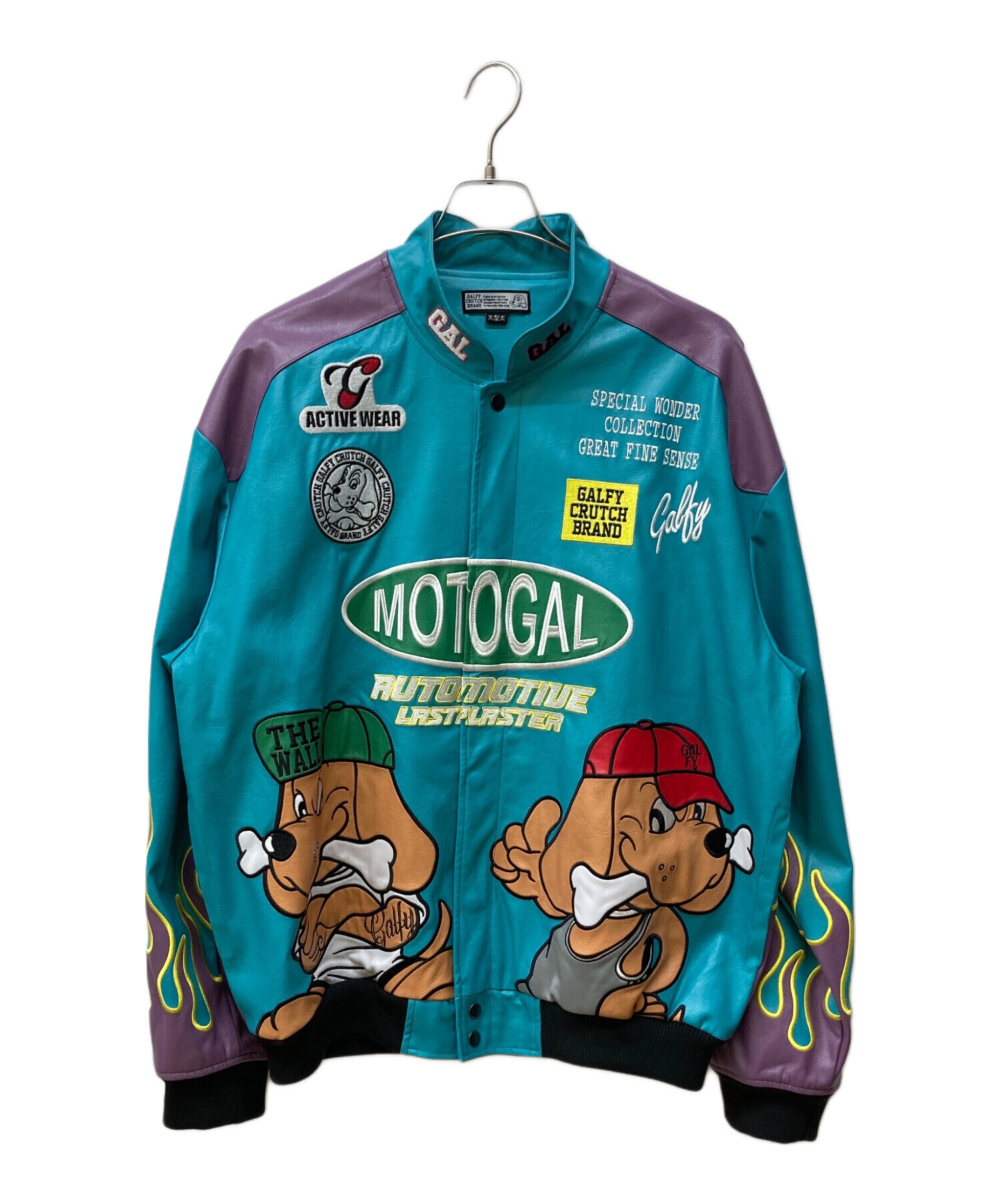 中古・古着通販】GALFY (ガルフィー) 走り屋犬革 JKT スカイブルー