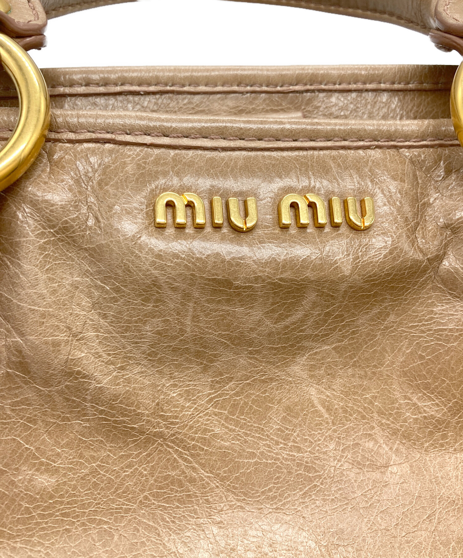 中古・古着通販】MIU MIU (ミュウミュウ) 2WAYバッグ ベージュ