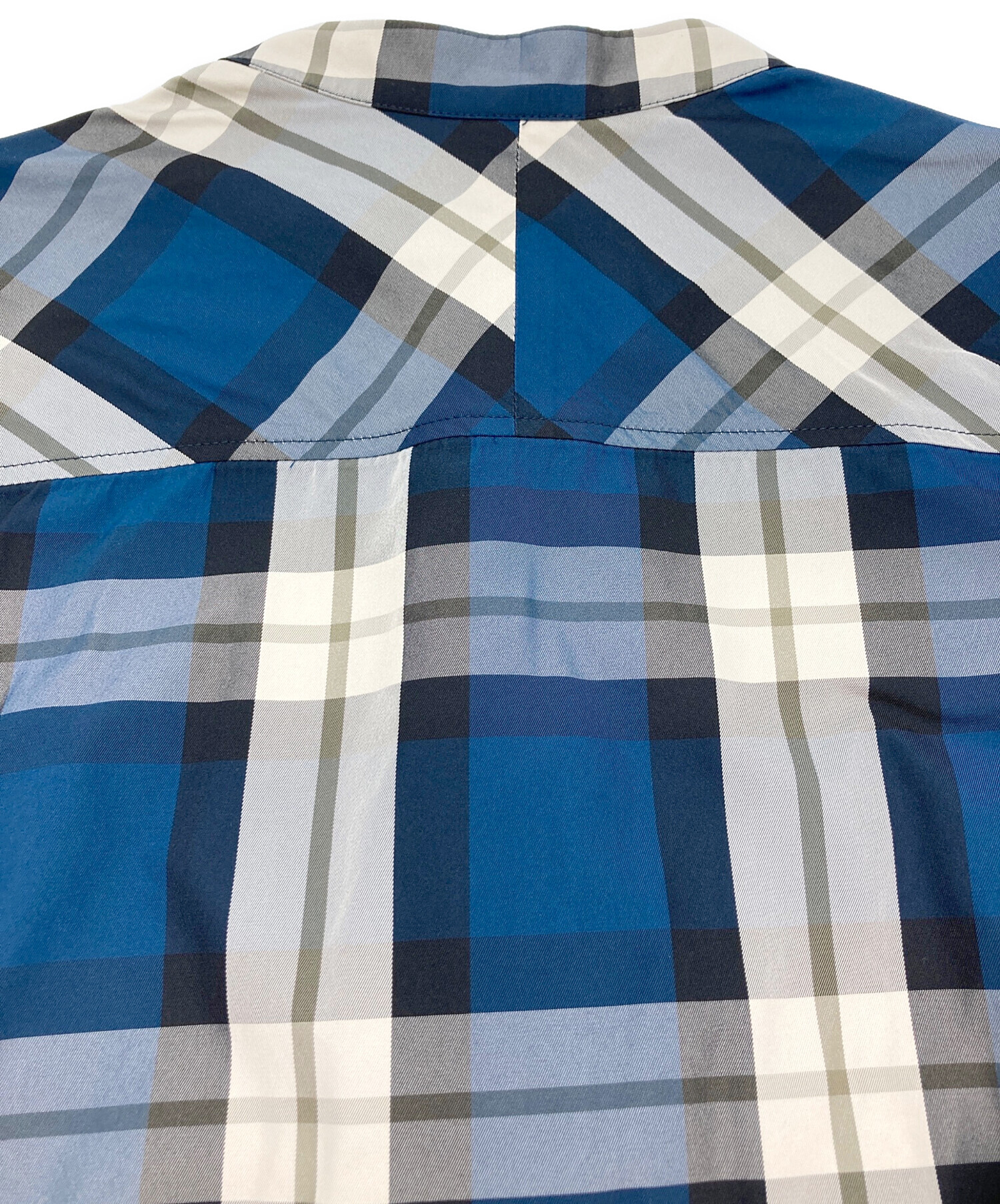 machattマチャットチェック シャツブルー