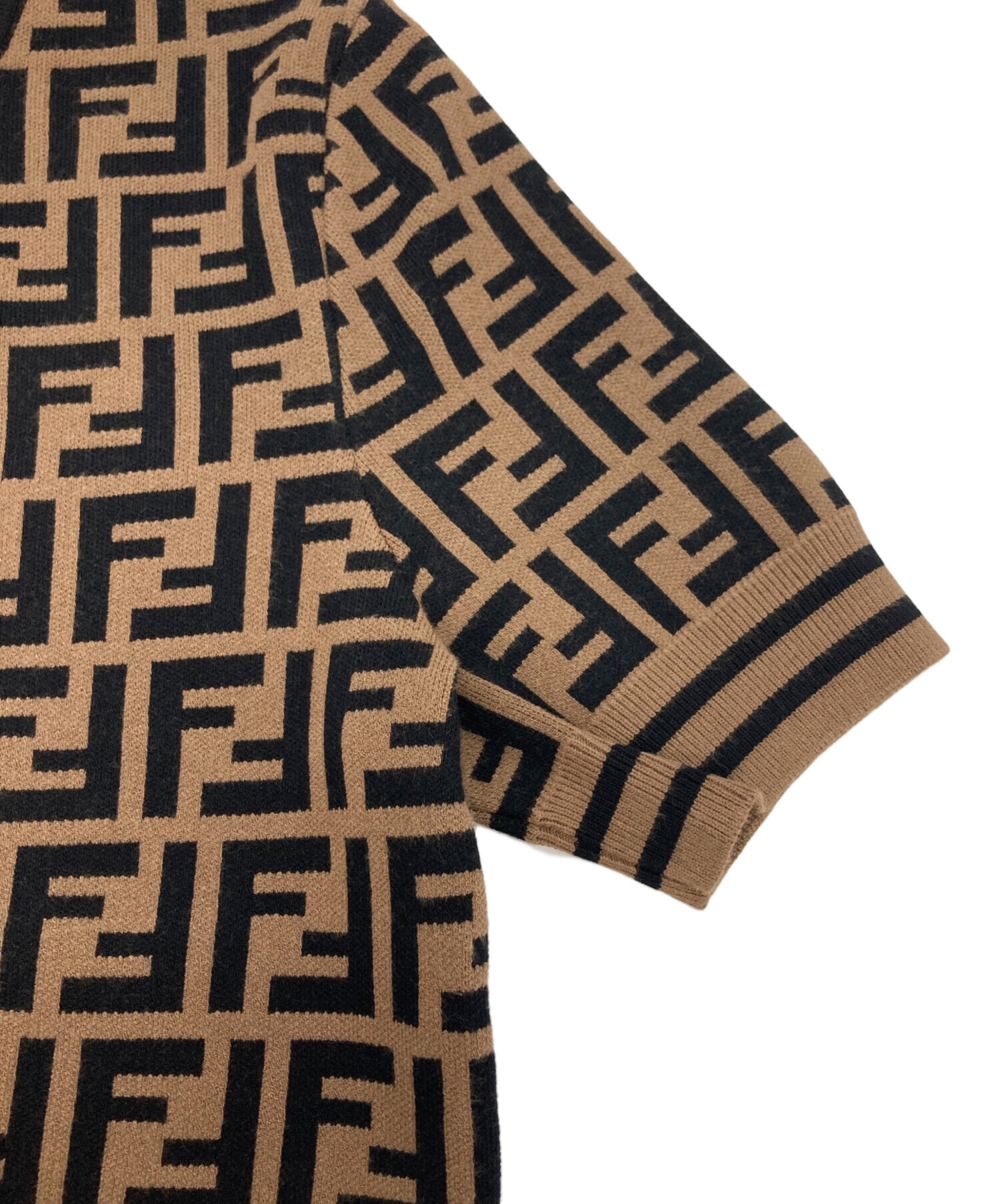 中古・古着通販】FENDI (フェンディ) S/S ズッカ柄ニット ブラウン