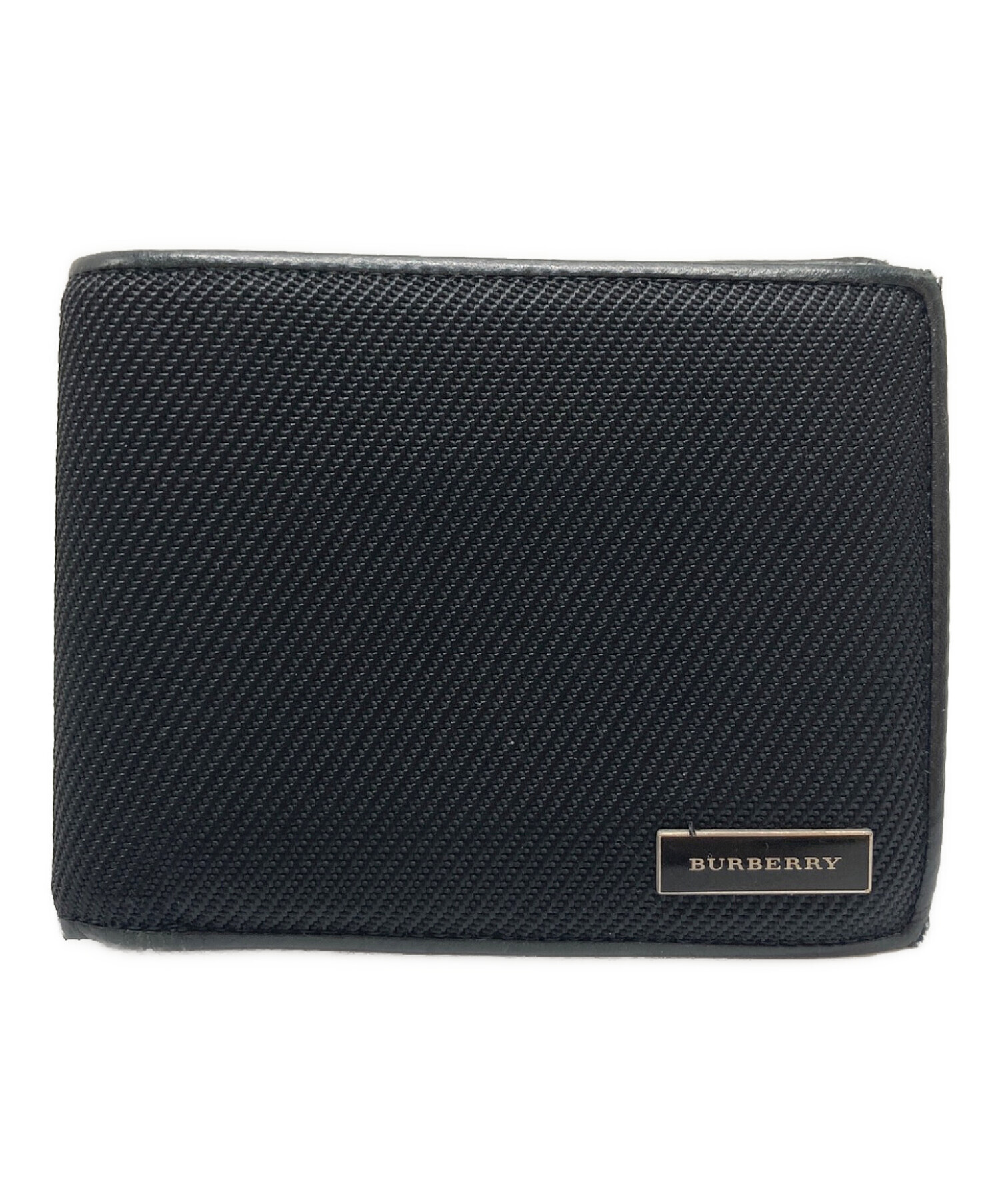 中古・古着通販】BURBERRY (バーバリー) 2つ折り財布 ブラック