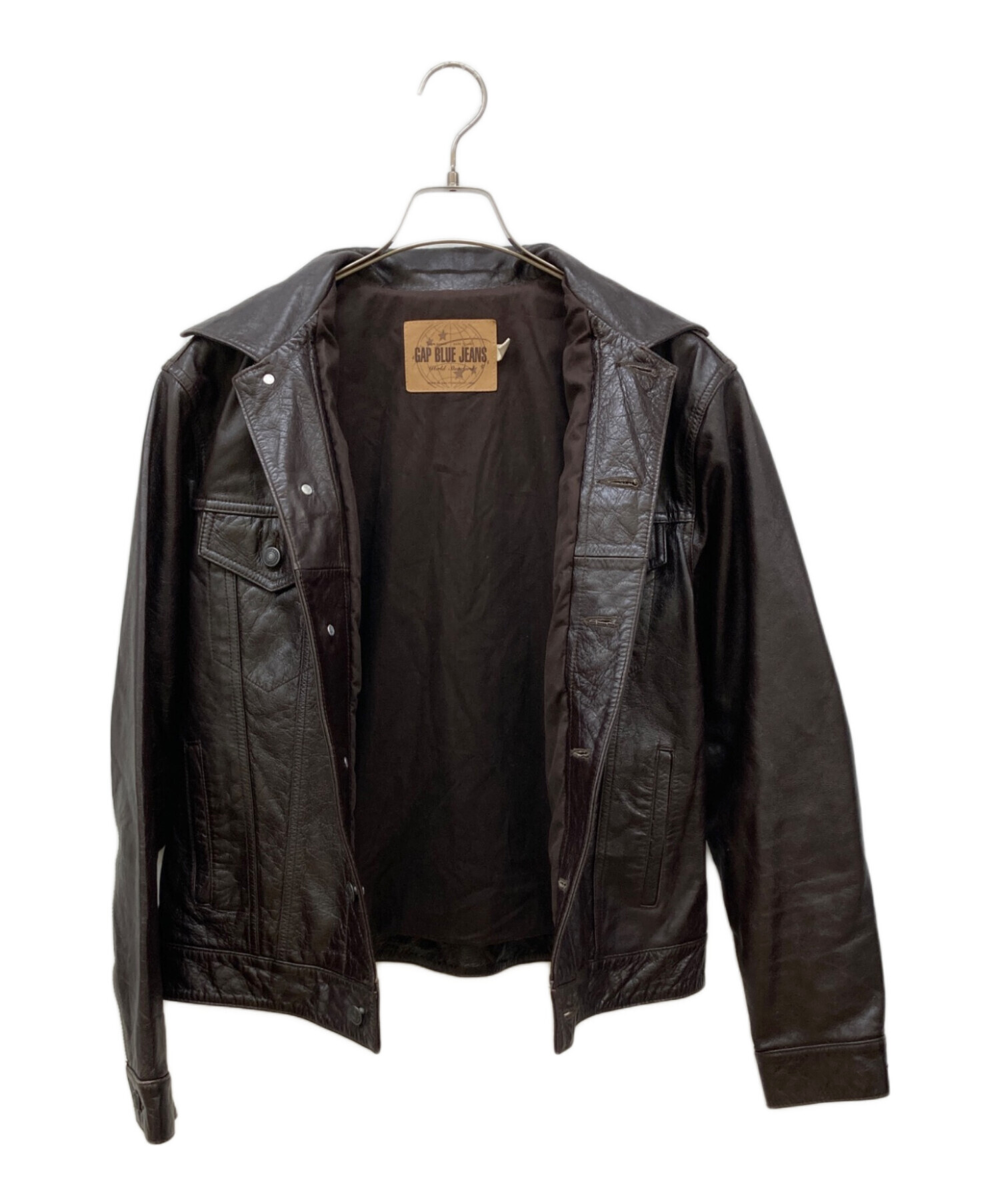 中古・古着通販】GAP (ギャップ) レザージャケット ブラック サイズ:S