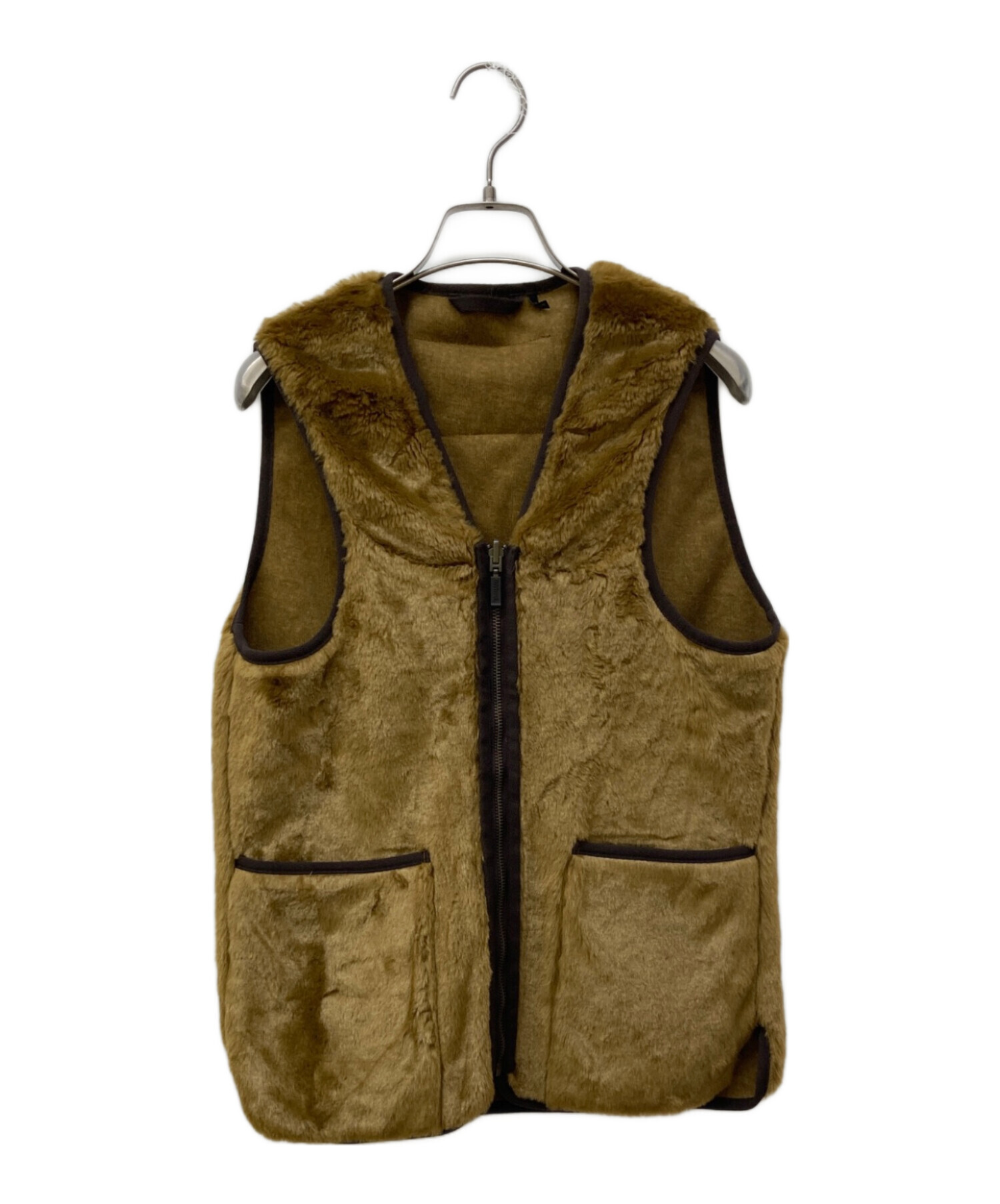 中古・古着通販】Barbour (バブアー) FUR LINER VEST ブラウン サイズ 