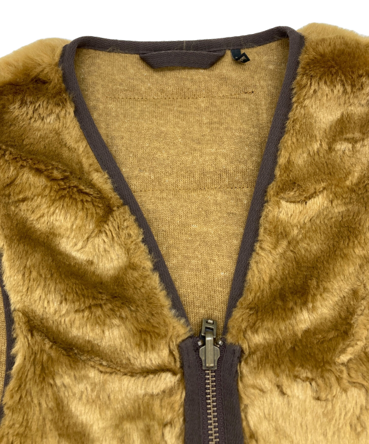 中古・古着通販】Barbour (バブアー) FUR LINER VEST ブラウン サイズ