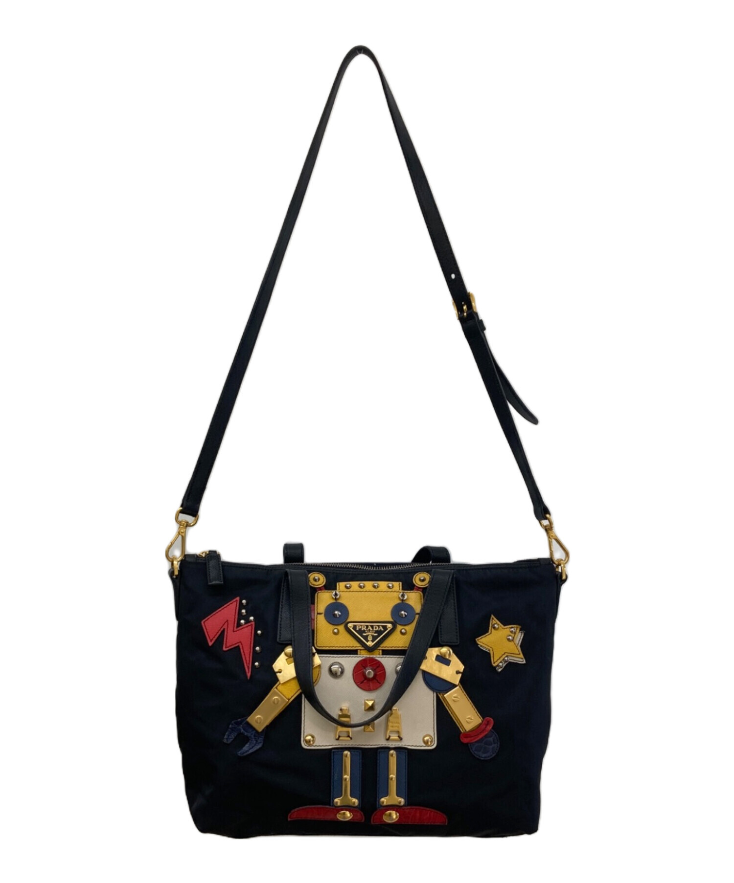 中古・古着通販】PRADA (プラダ) ロボット ナイロン 2WAYハンドバッグ